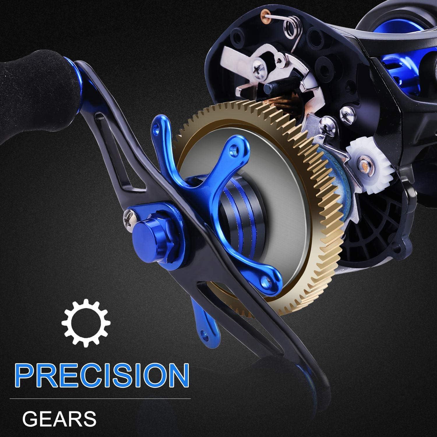 image:imageSougayilang Baitcasting Reel 701 Gear Ratio Super Smooth Power 9 1 Shielded Ball Bearings AntiCorrosion Baitcaster Reel Fishing ReelRight Handed 701