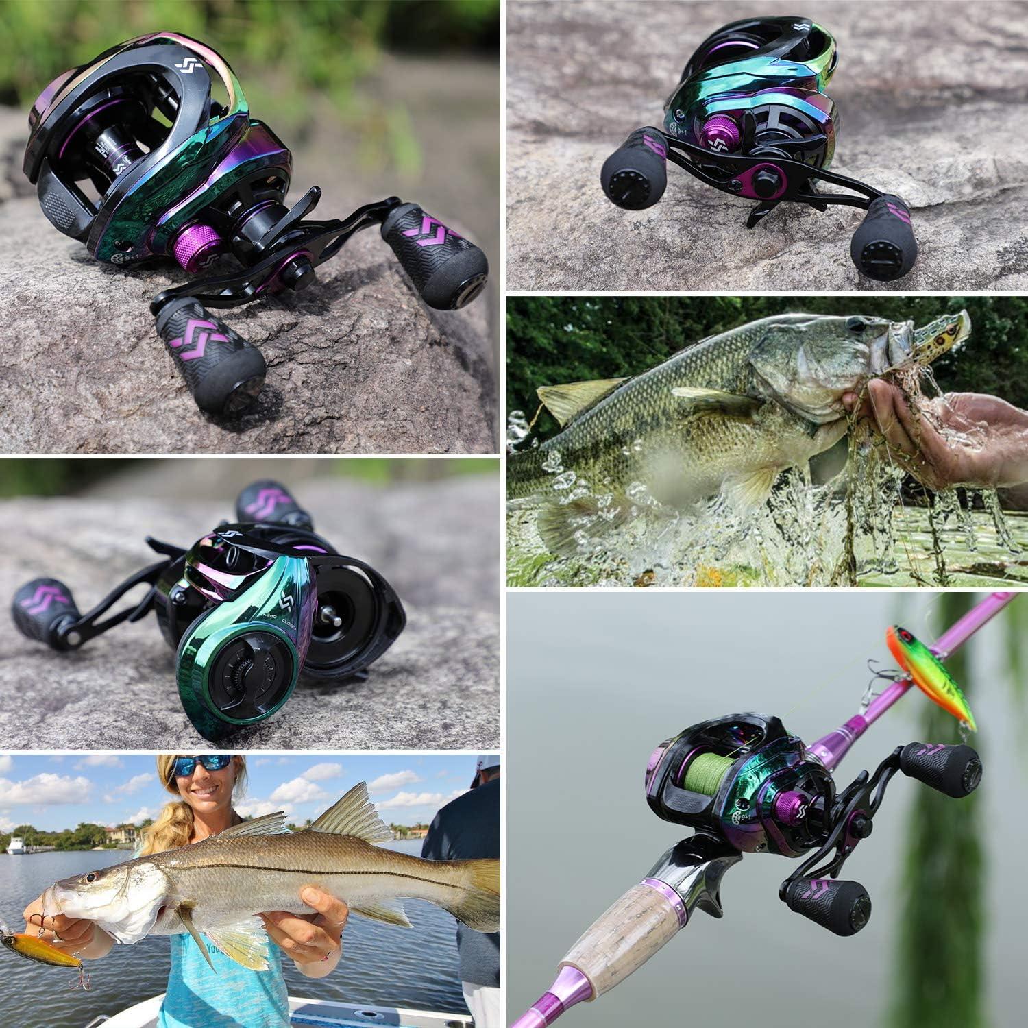 image:imageSougayilang Baitcasting Reels Colorful Fishing Reel 801731 Gear Ratios 91 BB Magnetic Braking SystemARight Handed