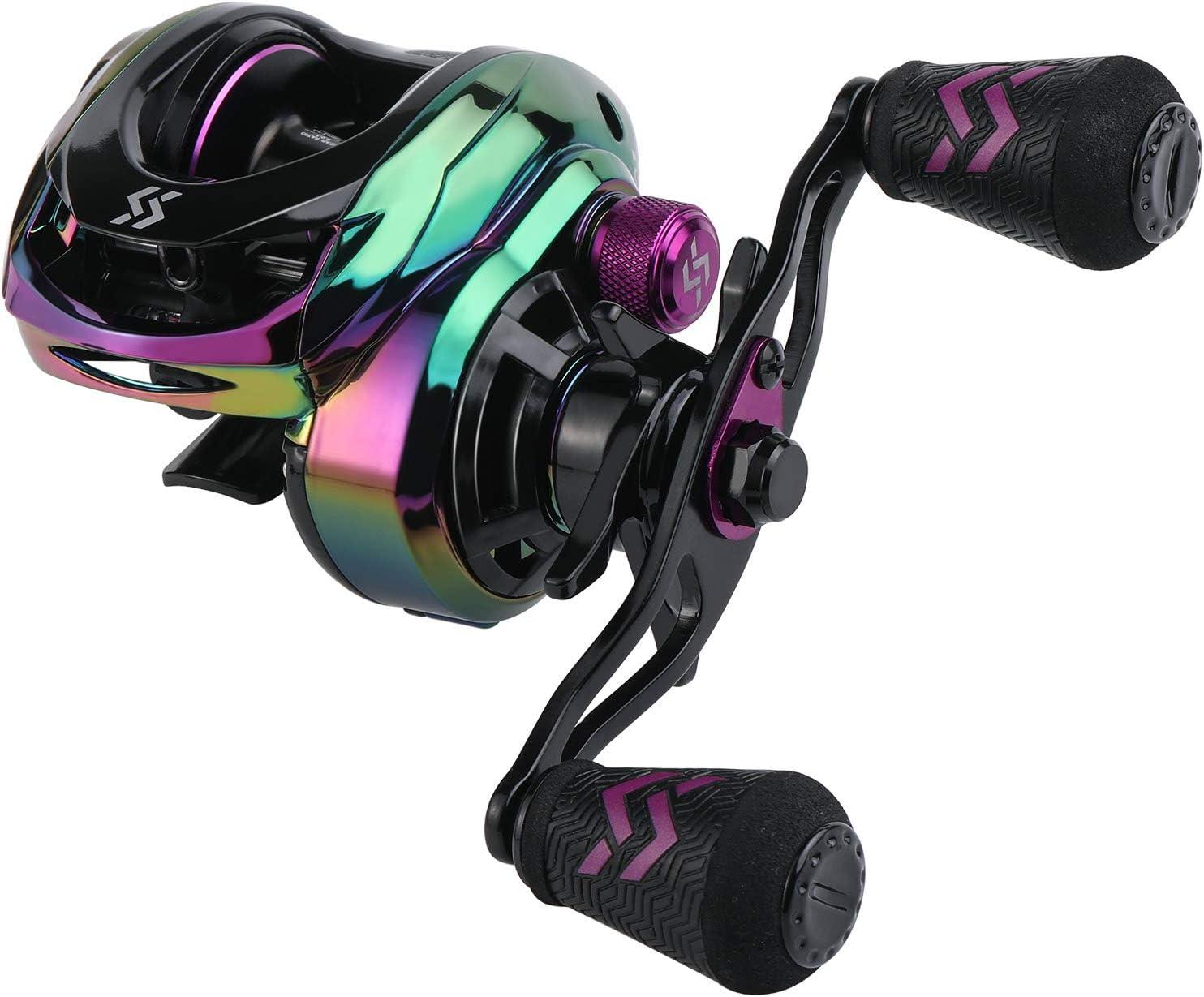image:imageSougayilang Baitcasting Reels Colorful Fishing Reel 801731 Gear Ratios 91 BB Magnetic Braking SystemBLeft Handed