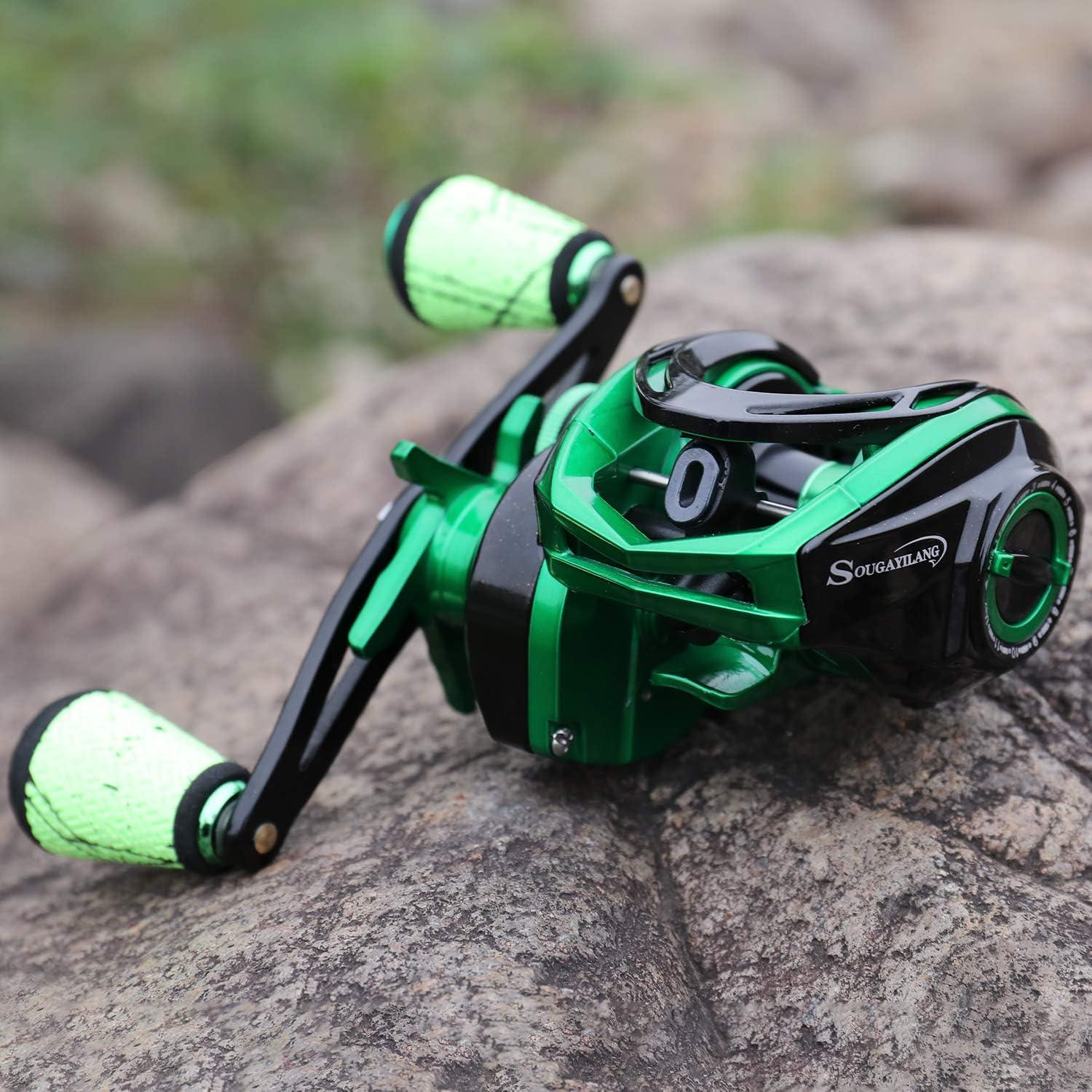 image:imageSougayilang Baitcasting Reels Colorful Fishing Reel 801731 Gear Ratios 91 BB Magnetic Braking SystemGreen Right Handed