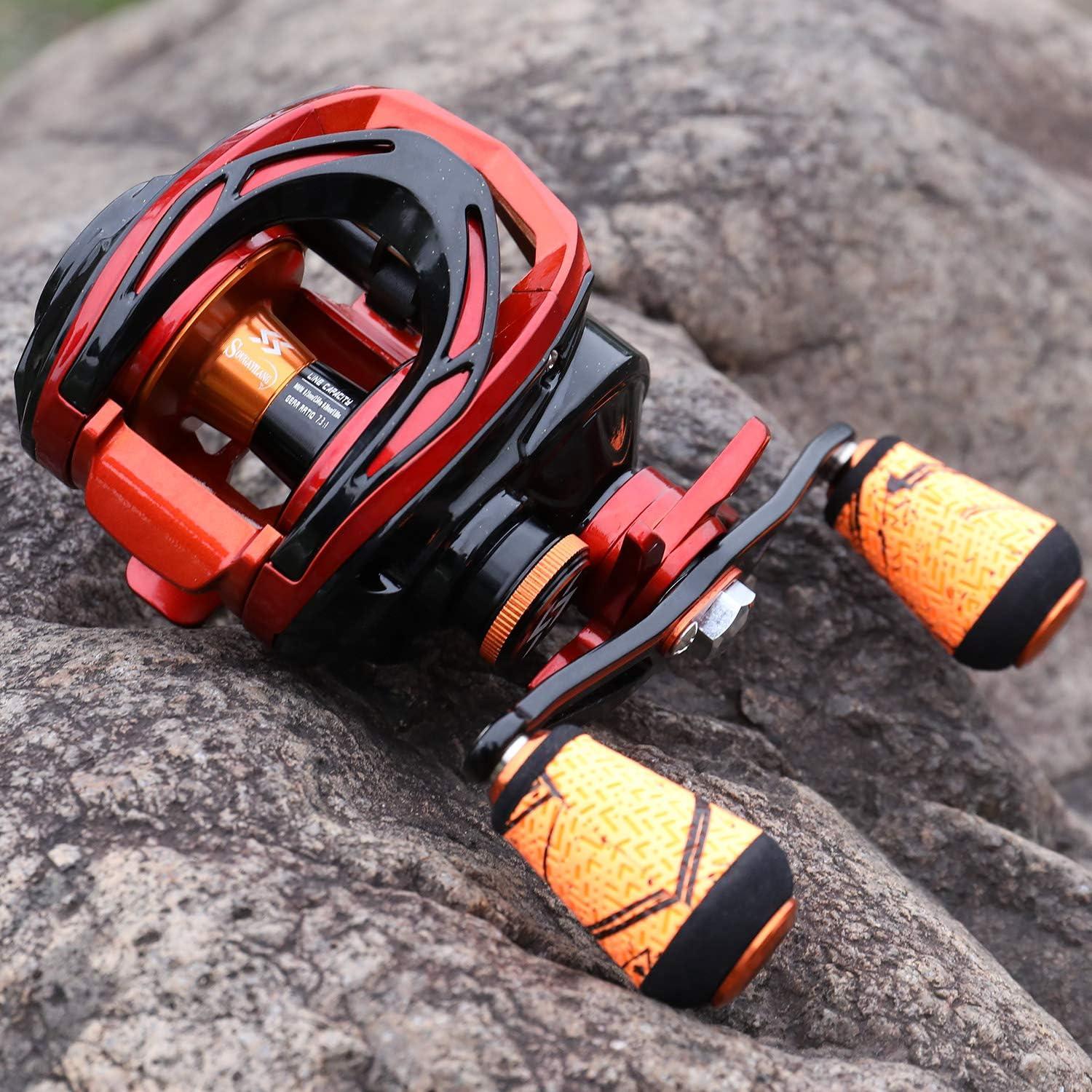 image:imageSougayilang Baitcasting Reels Colorful Fishing Reel 801731 Gear Ratios 91 BB Magnetic Braking SystemOrange Right Handed