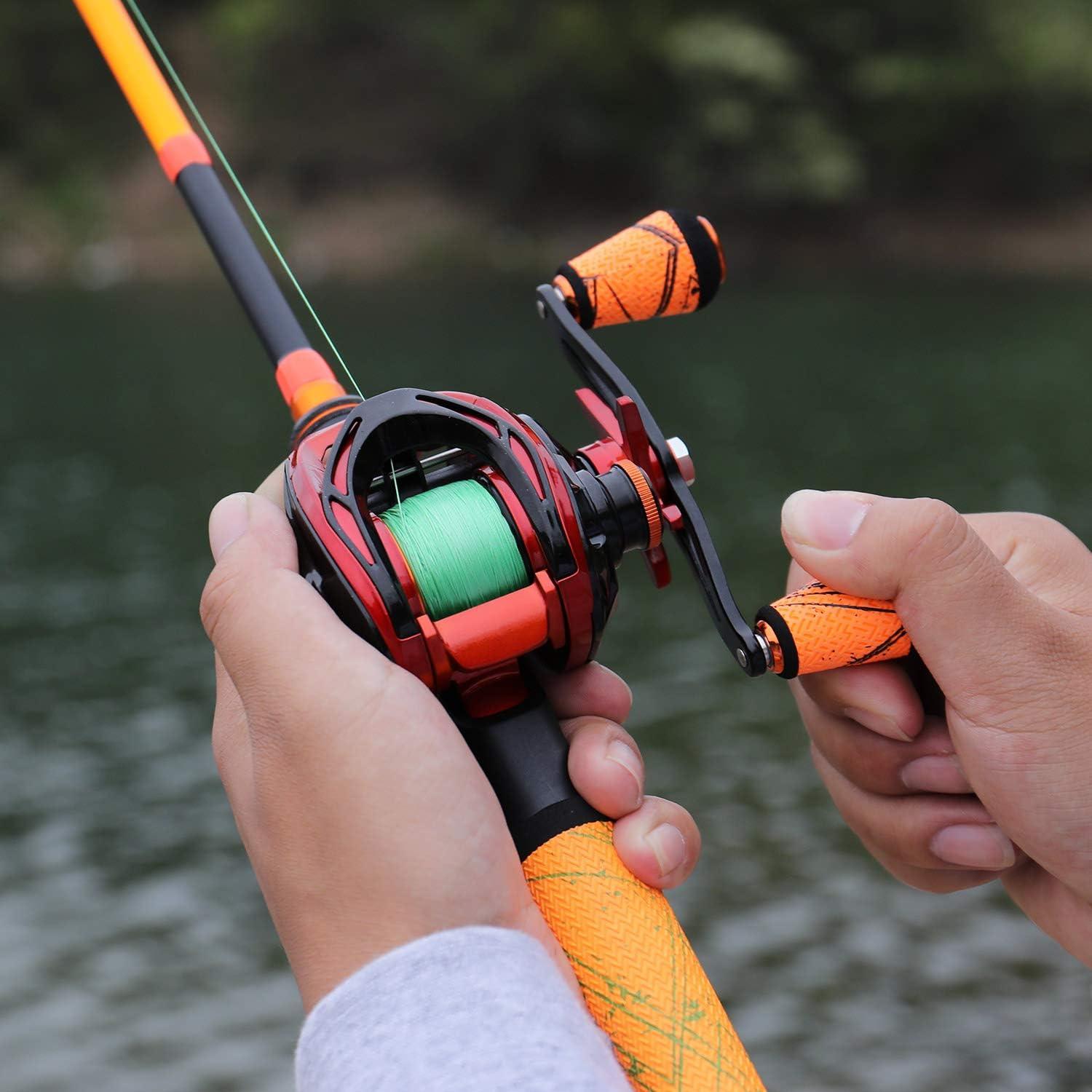 image:imageSougayilang Baitcasting Reels Colorful Fishing Reel 801731 Gear Ratios 91 BB Magnetic Braking SystemOrange Right Handed
