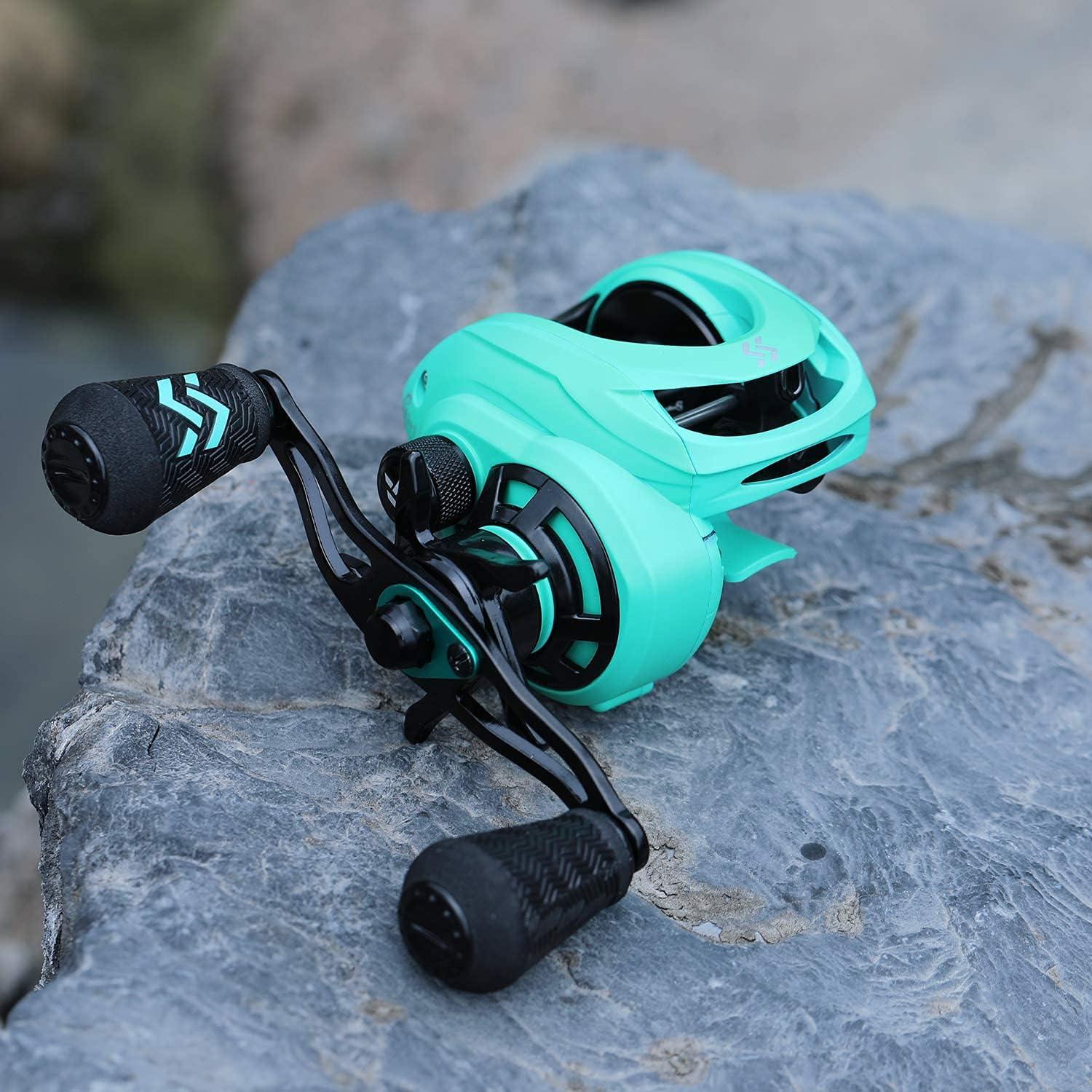 image:imageSougayilang Baitcasting Reels 81 Gear Ratio Fishing Reel with Magnetic Braking System Casting Reel 9 1 Ball Bearings Super Smooth AntiCorrosion Baitcaster ReelTurquoiseeLeft