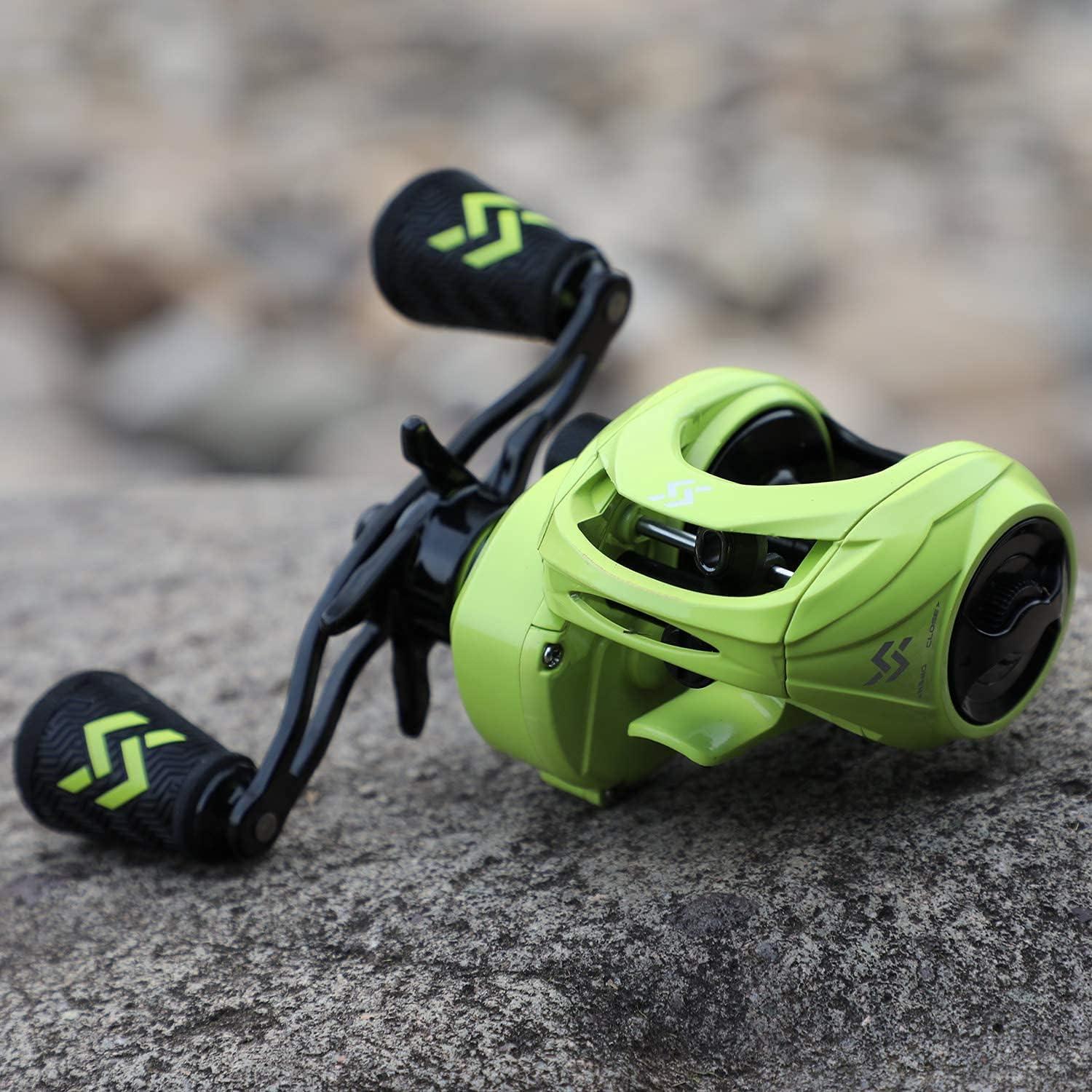 image:imageSougayilang Baitcasting Reels 81 Gear Ratio Fishing Reel with Magnetic Braking System Casting Reel 9 1 Ball Bearings Super Smooth AntiCorrosion Baitcaster ReelFluoresceinRight