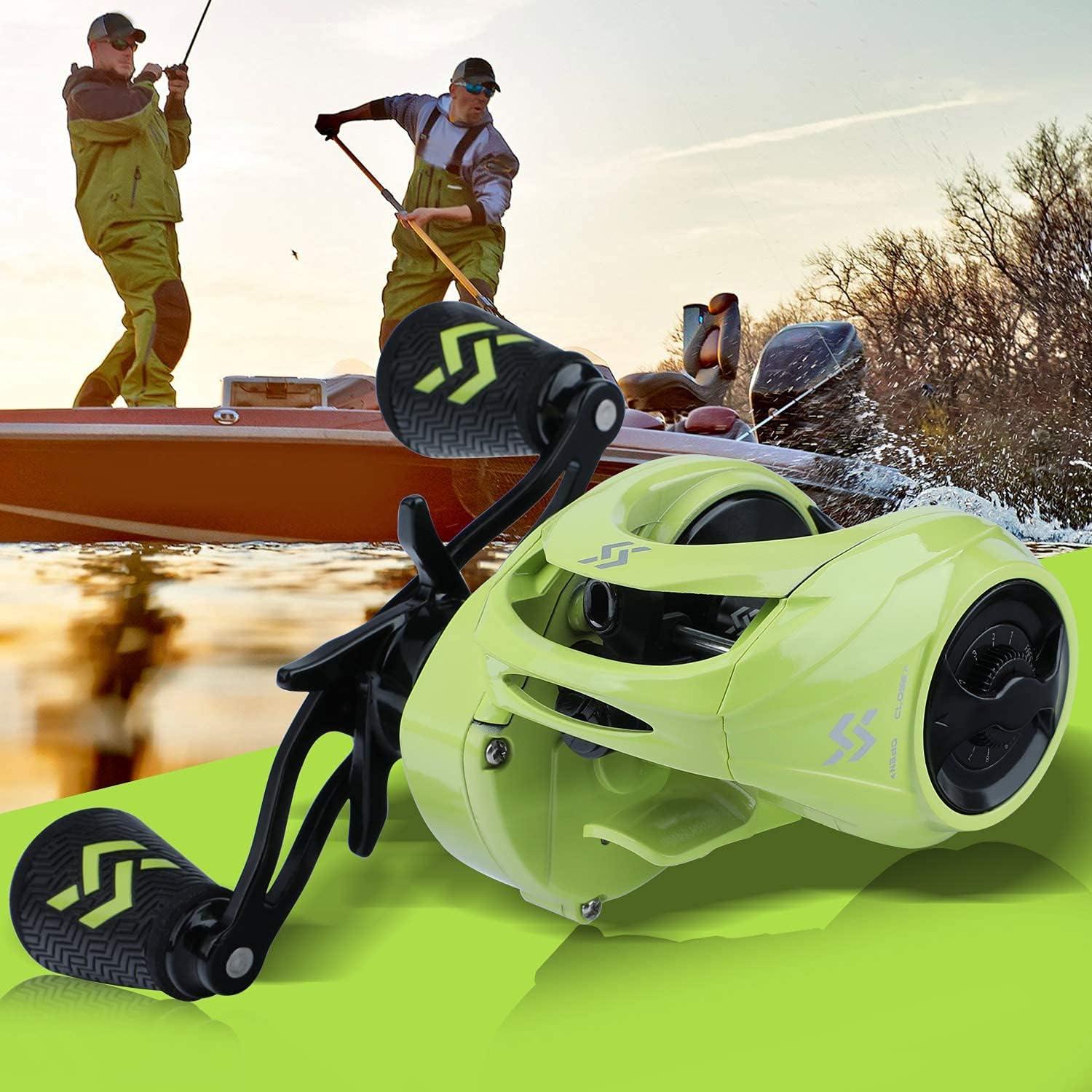 image:imageSougayilang Baitcasting Reels 81 Gear Ratio Fishing Reel with Magnetic Braking System Casting Reel 9 1 Ball Bearings Super Smooth AntiCorrosion Baitcaster ReelFluoresceinRight