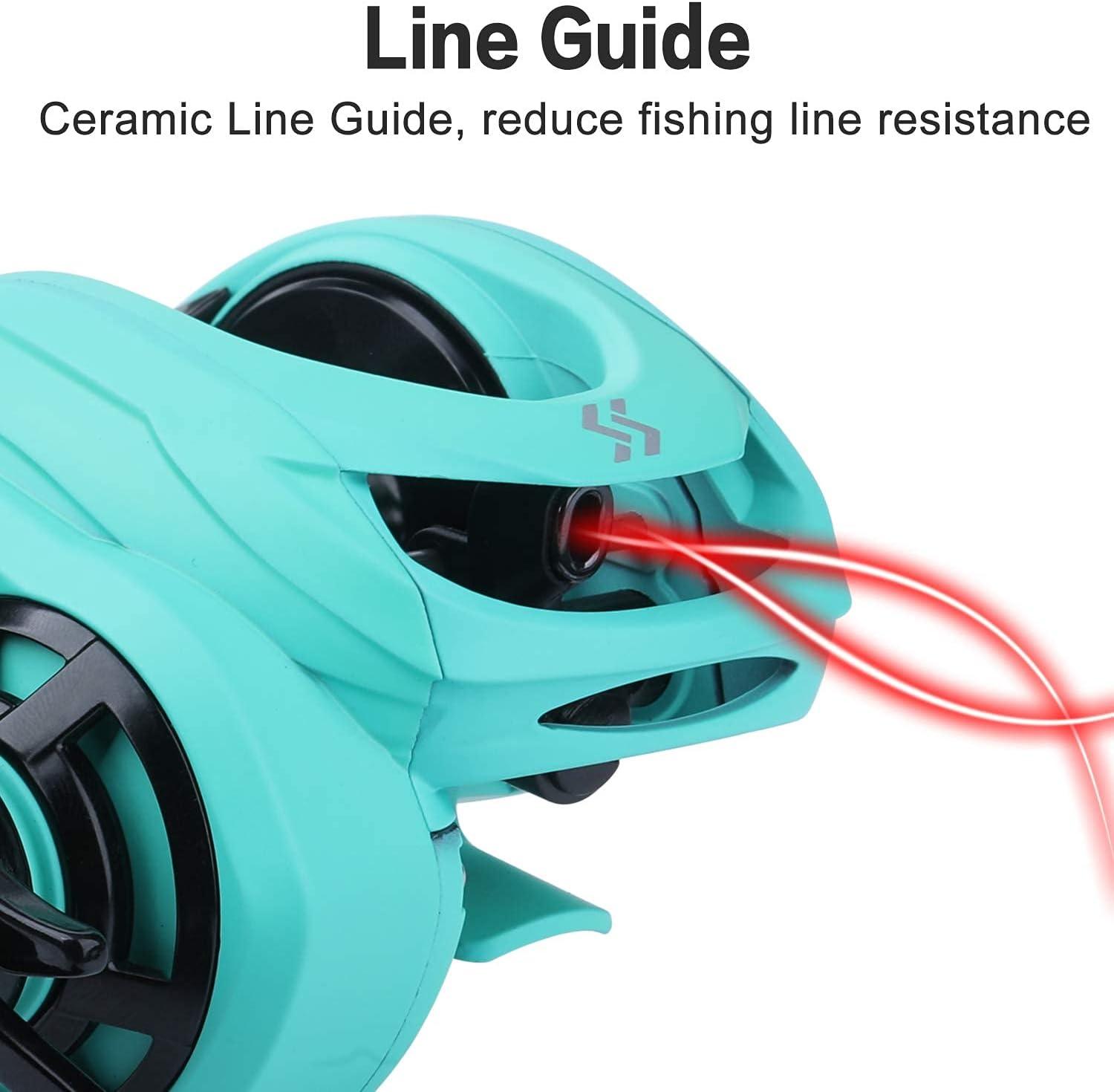 image:imageSougayilang Baitcasting Reels 81 Gear Ratio Fishing Reel with Magnetic Braking System Casting Reel 9 1 Ball Bearings Super Smooth AntiCorrosion Baitcaster ReelTurquoiseeLeft