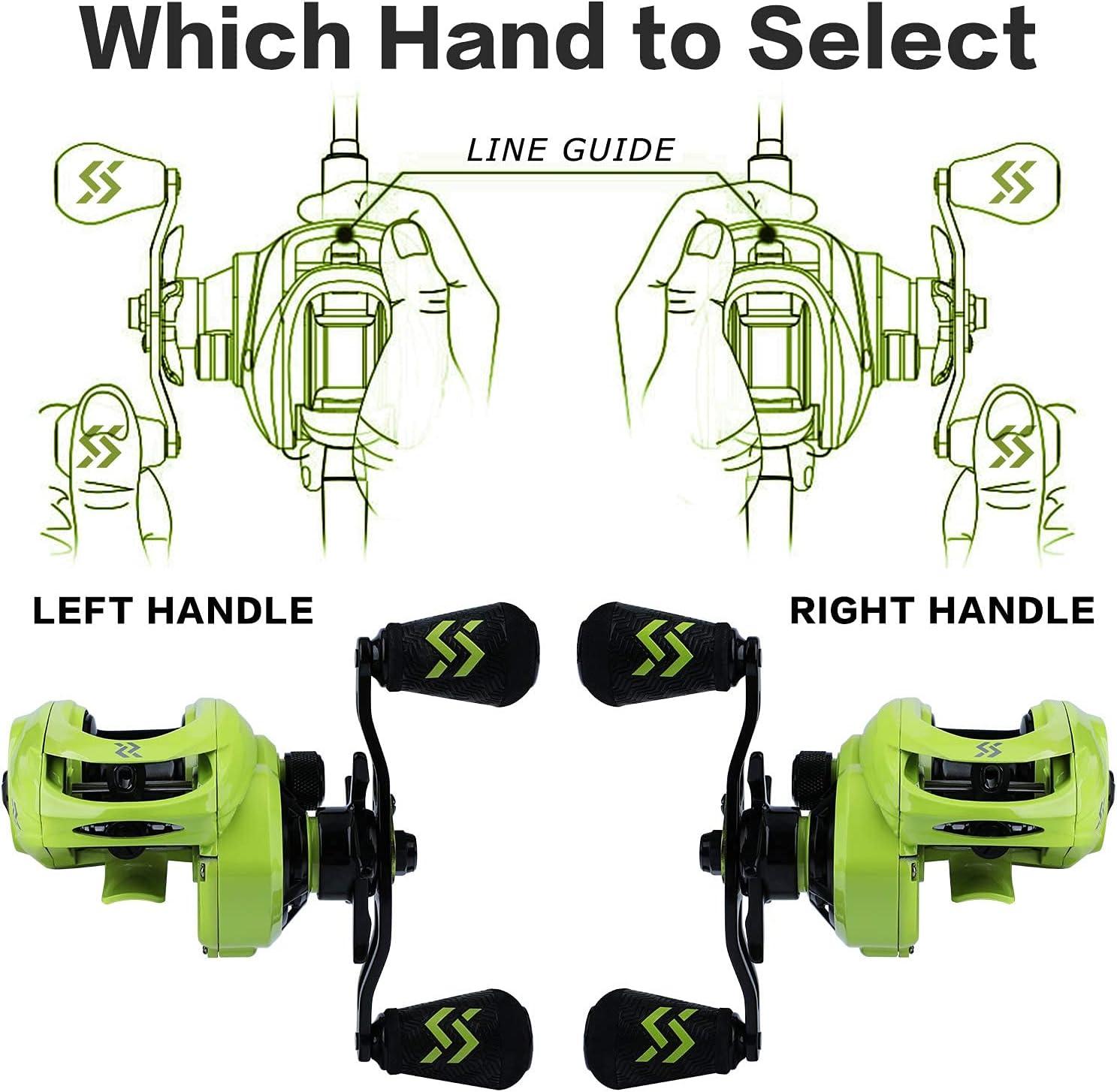 image:imageSougayilang Baitcasting Reels 81 Gear Ratio Fishing Reel with Magnetic Braking System Casting Reel 9 1 Ball Bearings Super Smooth AntiCorrosion Baitcaster ReelFluoresceinRight