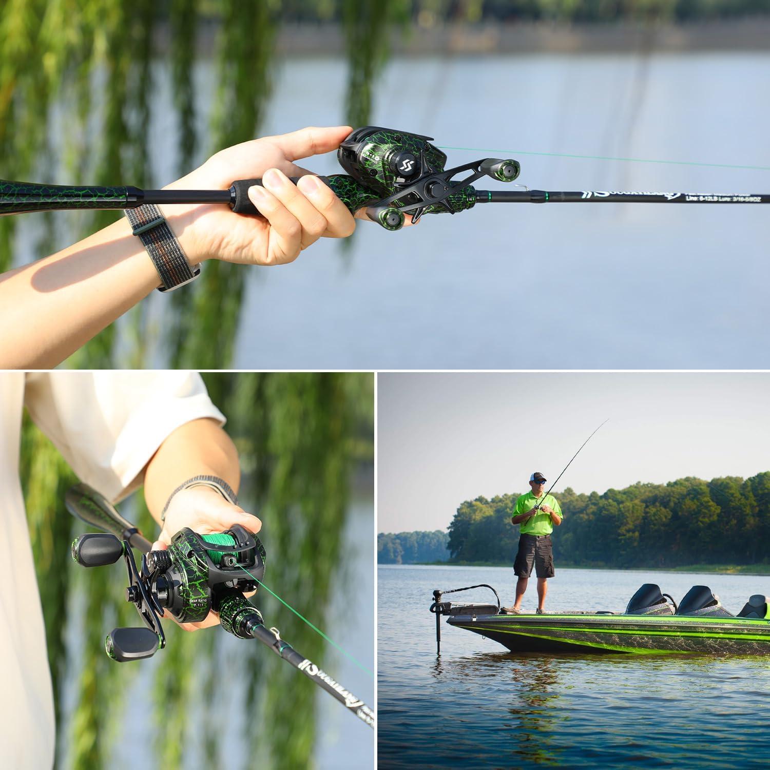 image:imageSougayilang Berdea L Fishing Rod 2Piece IM6 Carbon Fiber Strong Casting amp Spinning Rods for Bass Trout Walleye CatfishCasting