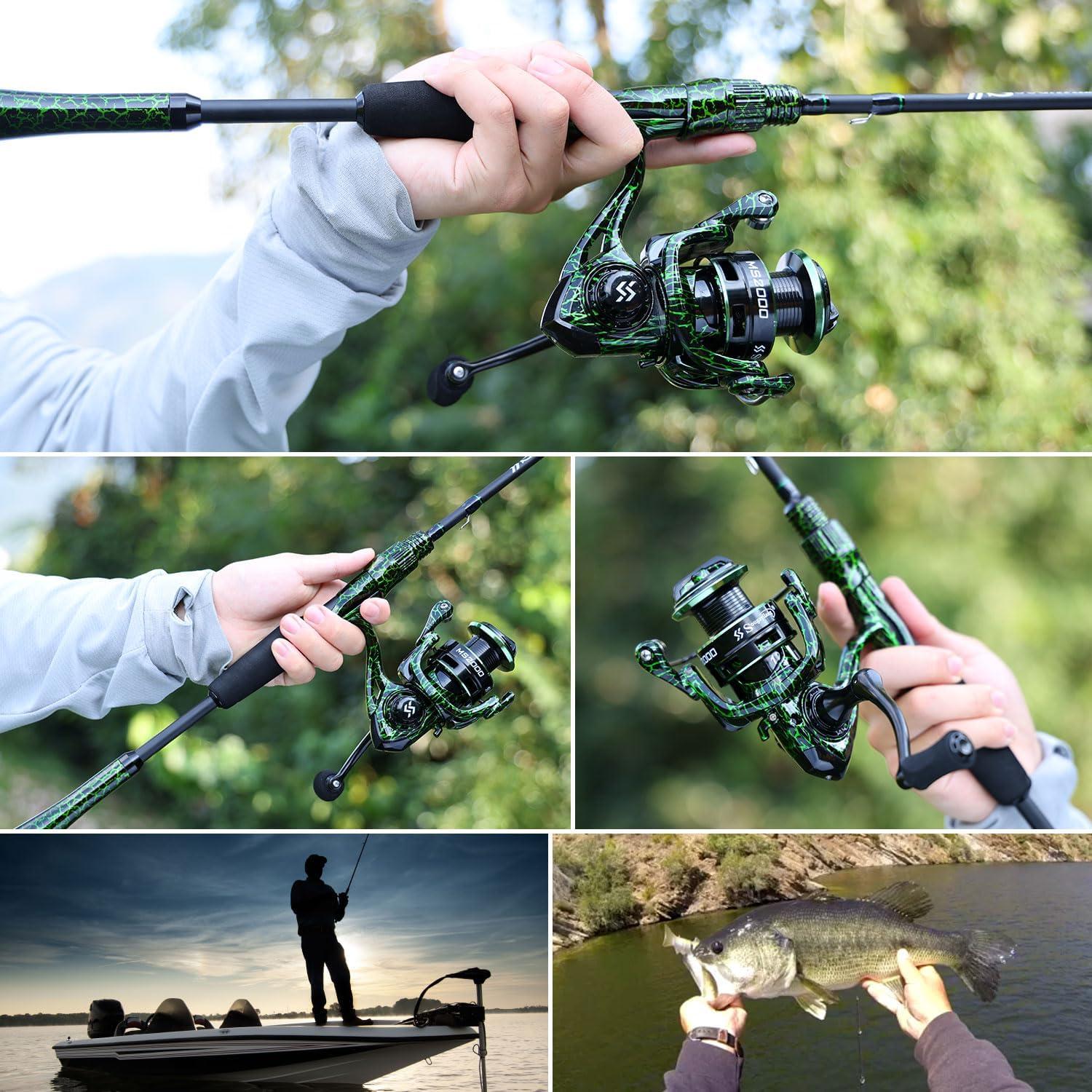image:imageSougayilang Berdea L Fishing Rod 2Piece IM6 Carbon Fiber Strong Casting amp Spinning Rods for Bass Trout Walleye CatfishSpinning