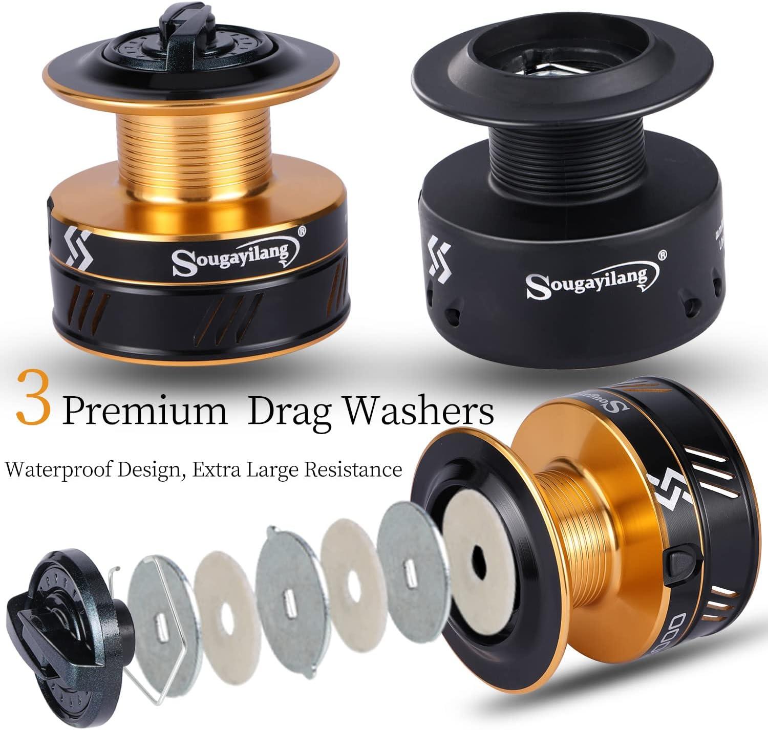 image:imageSougayilang Carp Fishing Reel 131 Stainless Steel BB Bait Feeder Spinning Reel for Freshwater and SaltwaterKT