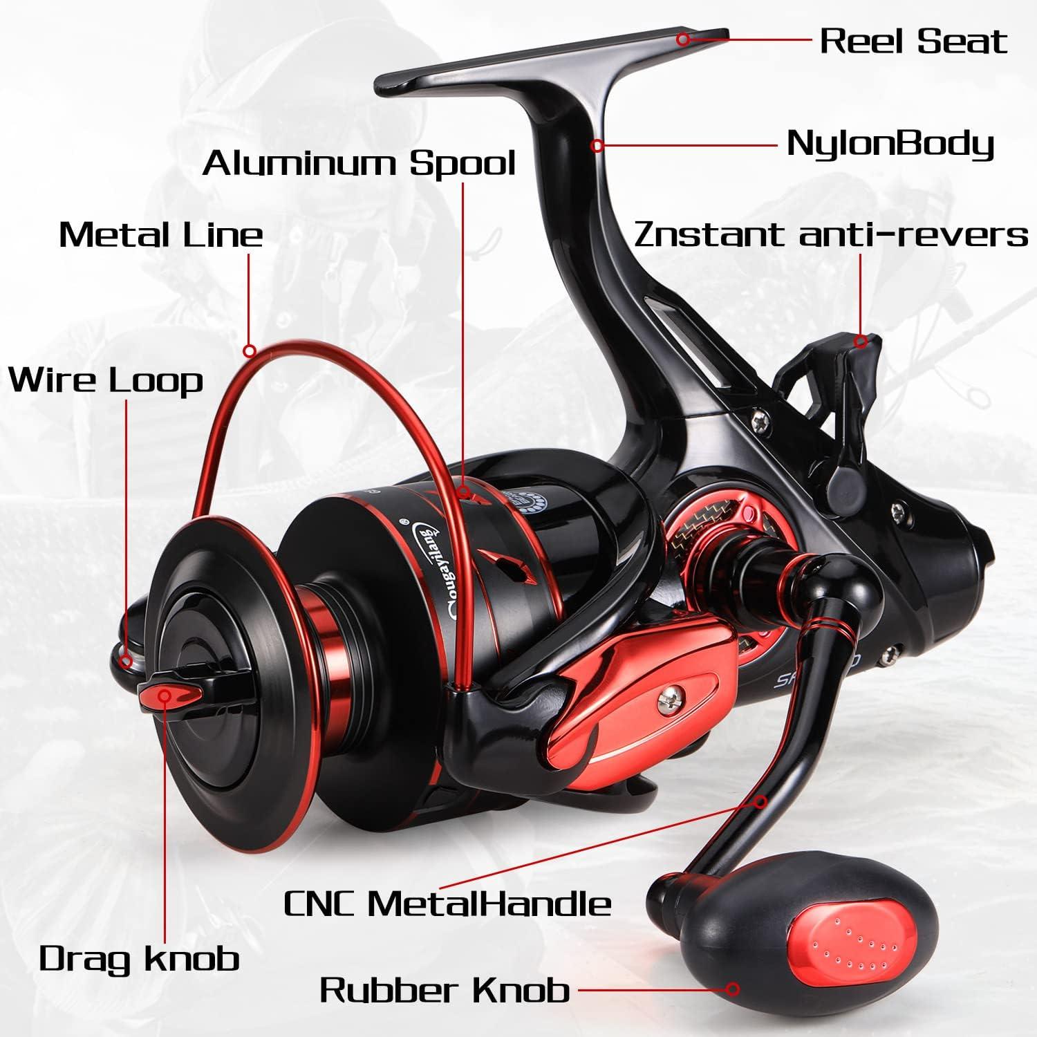 image:imageSougayilang Carp Spinning Reel Carbon Fiber Drag for Fishing Action Bait Feeder Standard Fishing Reel Runner for FreshwaterSA6000