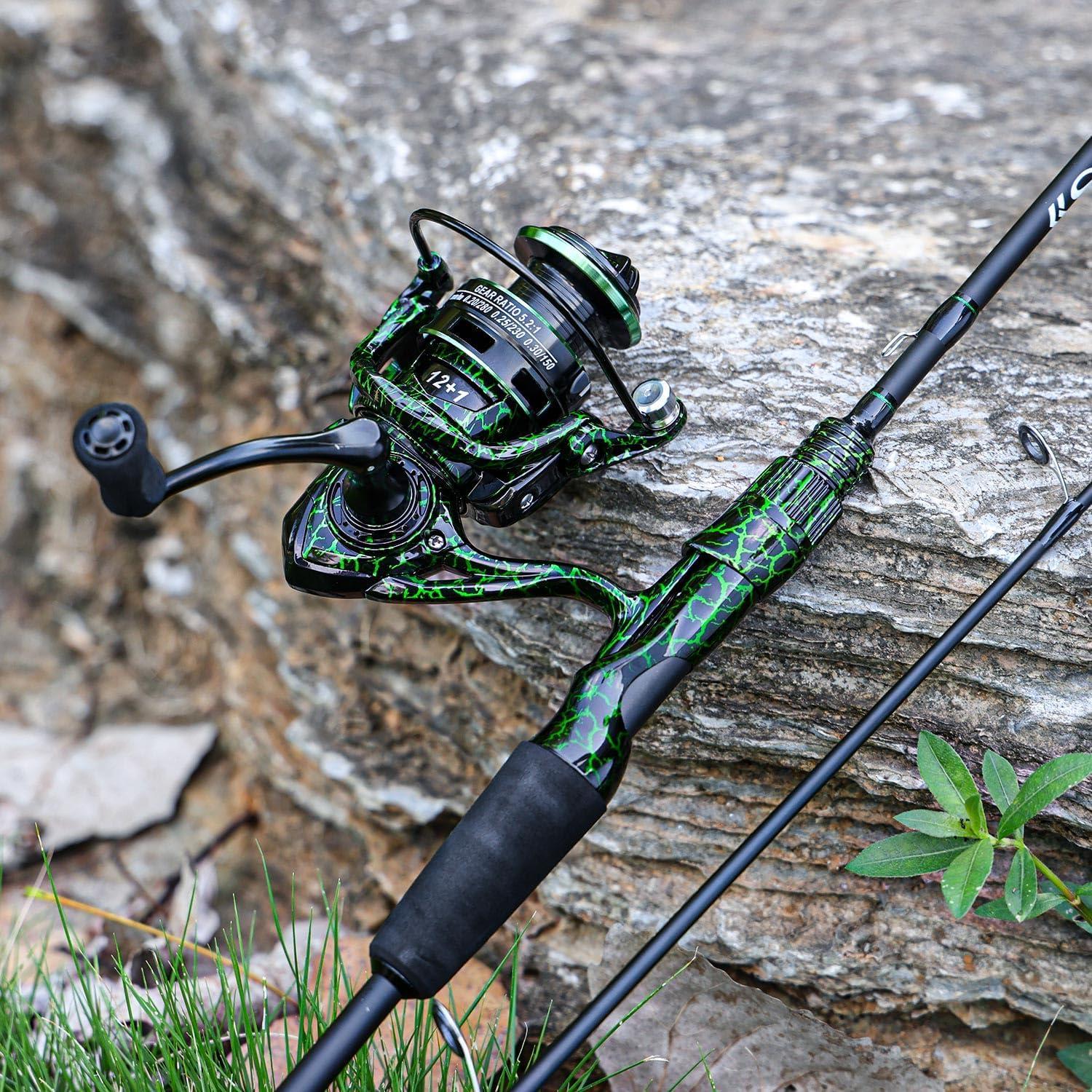 image:imageSougayilang Casting Fishing Rod Combos IM6 Graphite 2Pc Blanks AntiReverse Baitcasting Reel Stainless Steel Guides60 Medium Fast 2piece