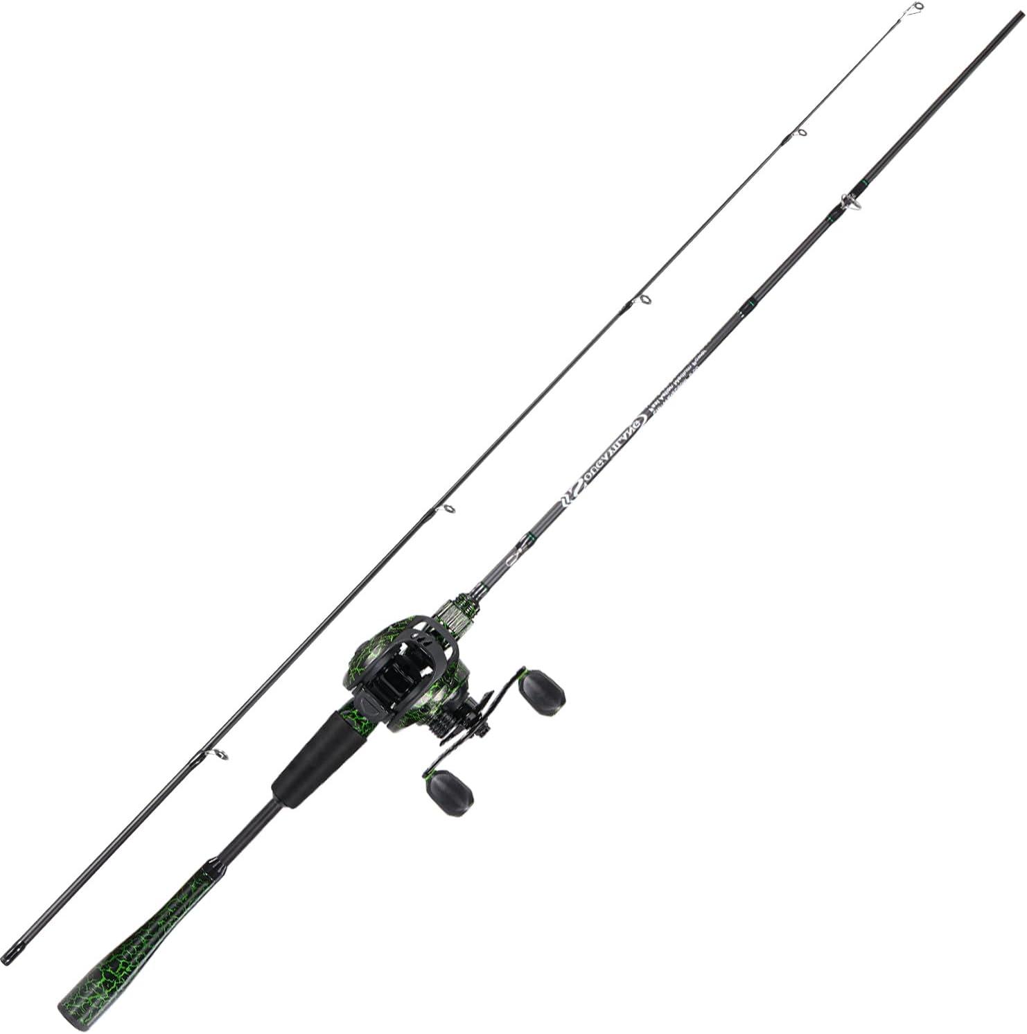 image:imageSougayilang Casting Fishing Rod Combos IM6 Graphite 2Pc Blanks AntiReverse Baitcasting Reel Stainless Steel Guides60 Medium Fast 2piece