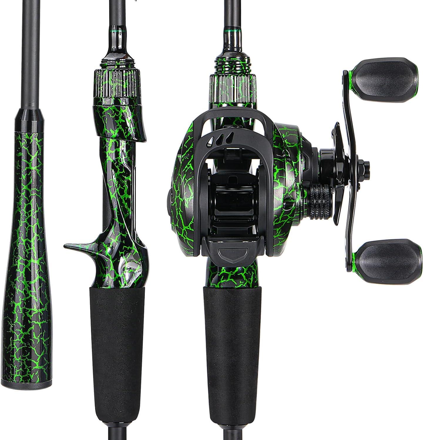 image:imageSougayilang Casting Fishing Rod Combos IM6 Graphite 2Pc Blanks AntiReverse Baitcasting Reel Stainless Steel Guides60 Medium Fast 2piece