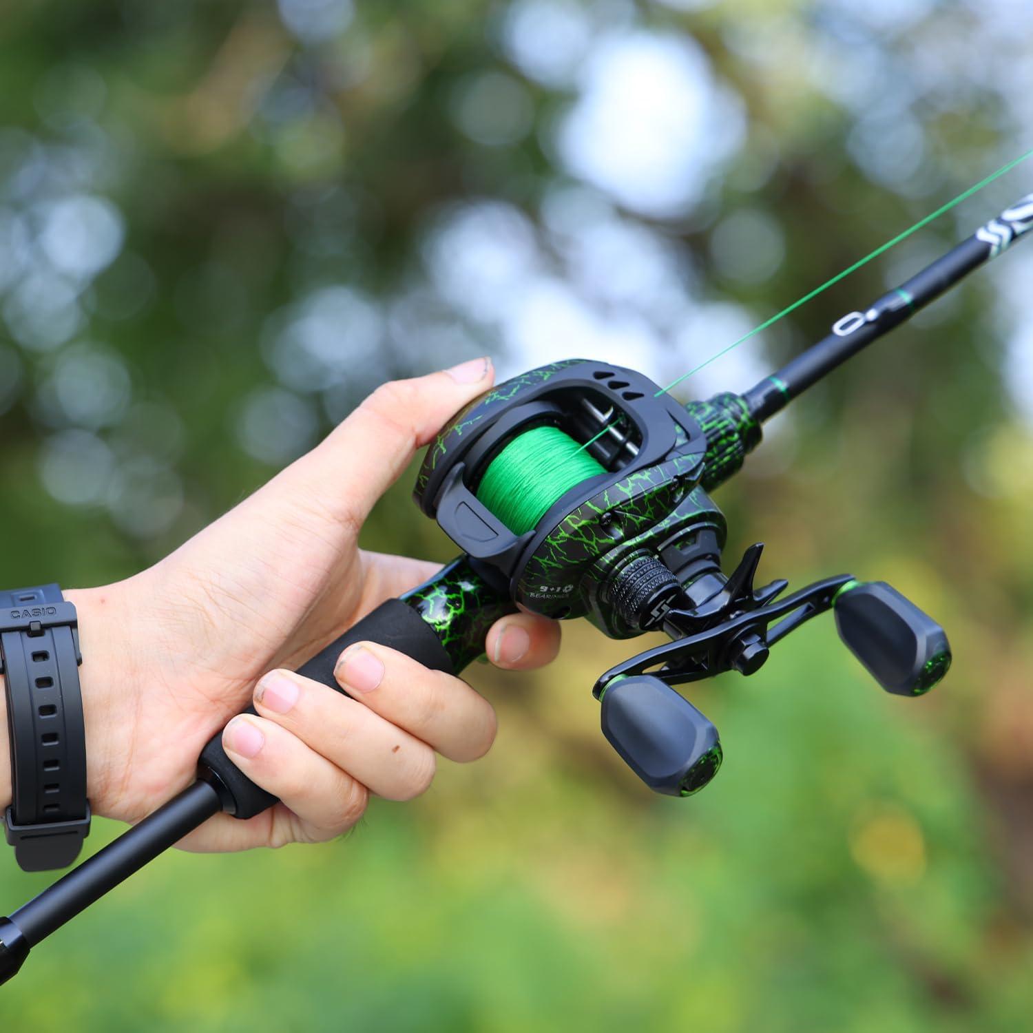 image:imageSougayilang Casting Fishing Rod Combos IM6 Graphite 2Pc Blanks AntiReverse Baitcasting Reel Stainless Steel Guides66 Medium Fast 2piece