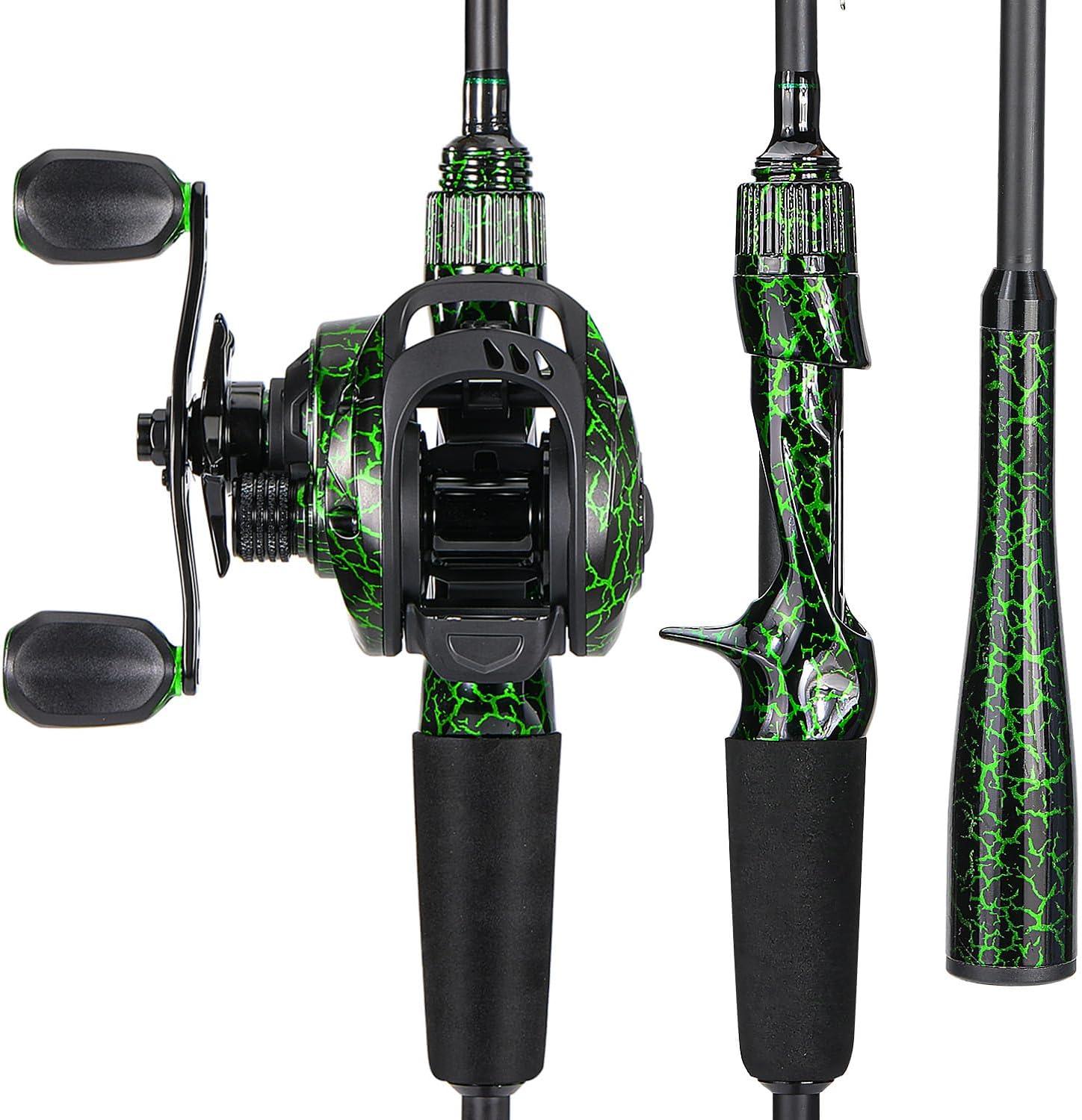 image:imageSougayilang Casting Fishing Rod Combos IM6 Graphite 2Pc Blanks AntiReverse Baitcasting Reel Stainless Steel Guides70 Medium Heavy Fast 2piece