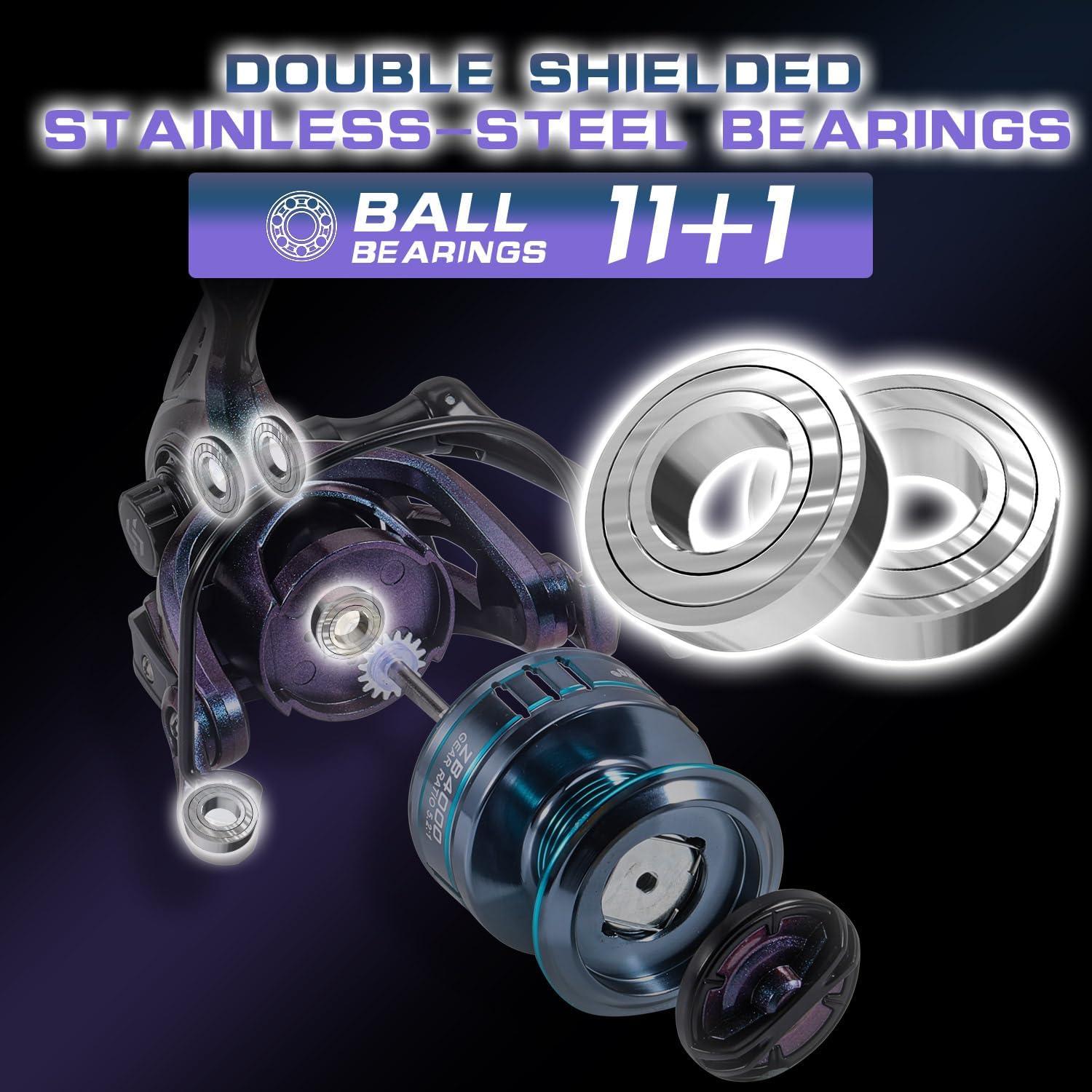 image:imageSougayilang Chameleon Paint Spinning Fishing ReelSuper Powerful Smooth Drag with 111 Ball Bearings from 1000 to 4000 Series for Freshwater Saltwatercolorful