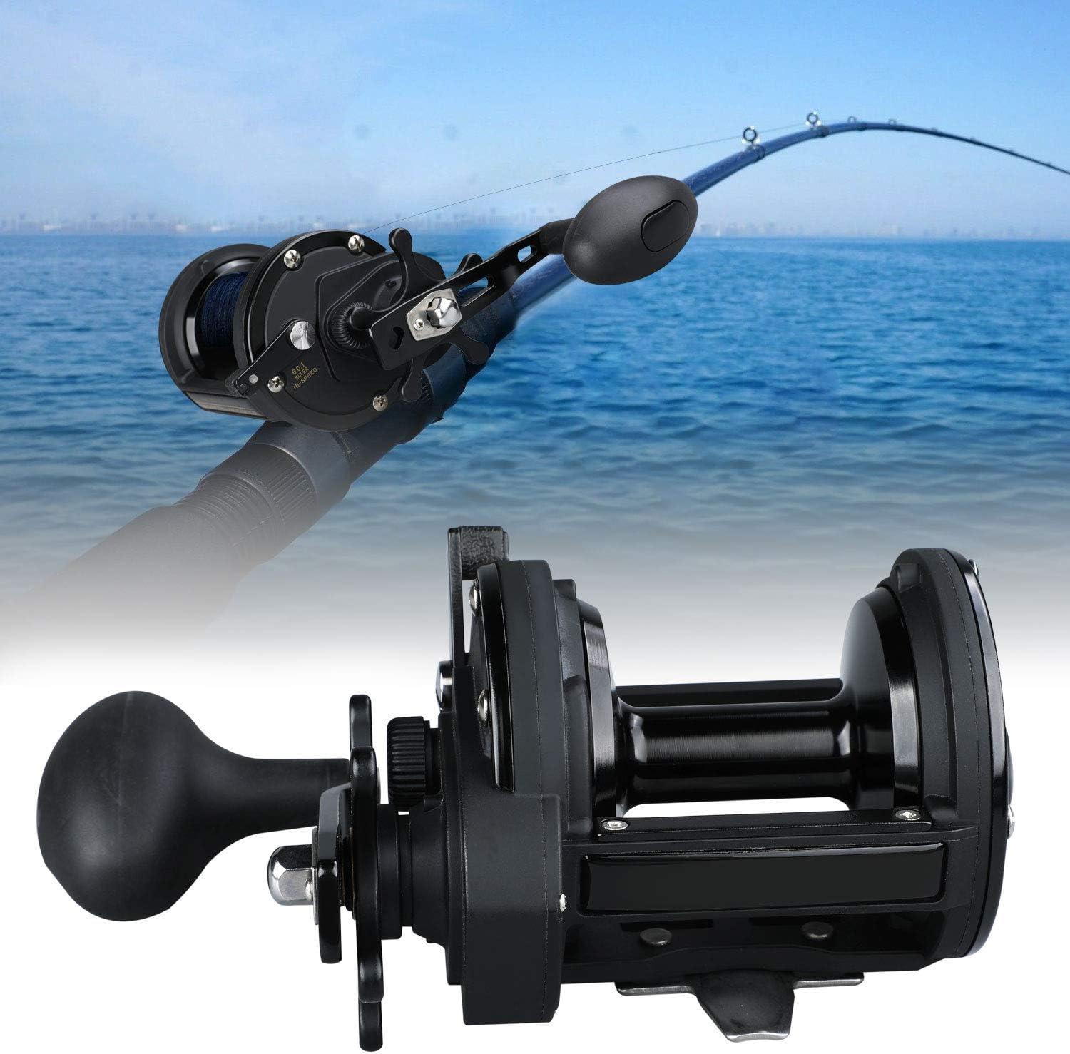 image:imageSougayilang Conventional Reel Trolling Fishing Reel Powerful Drag Fishing Reel for Saltwater Big GameBlack30
