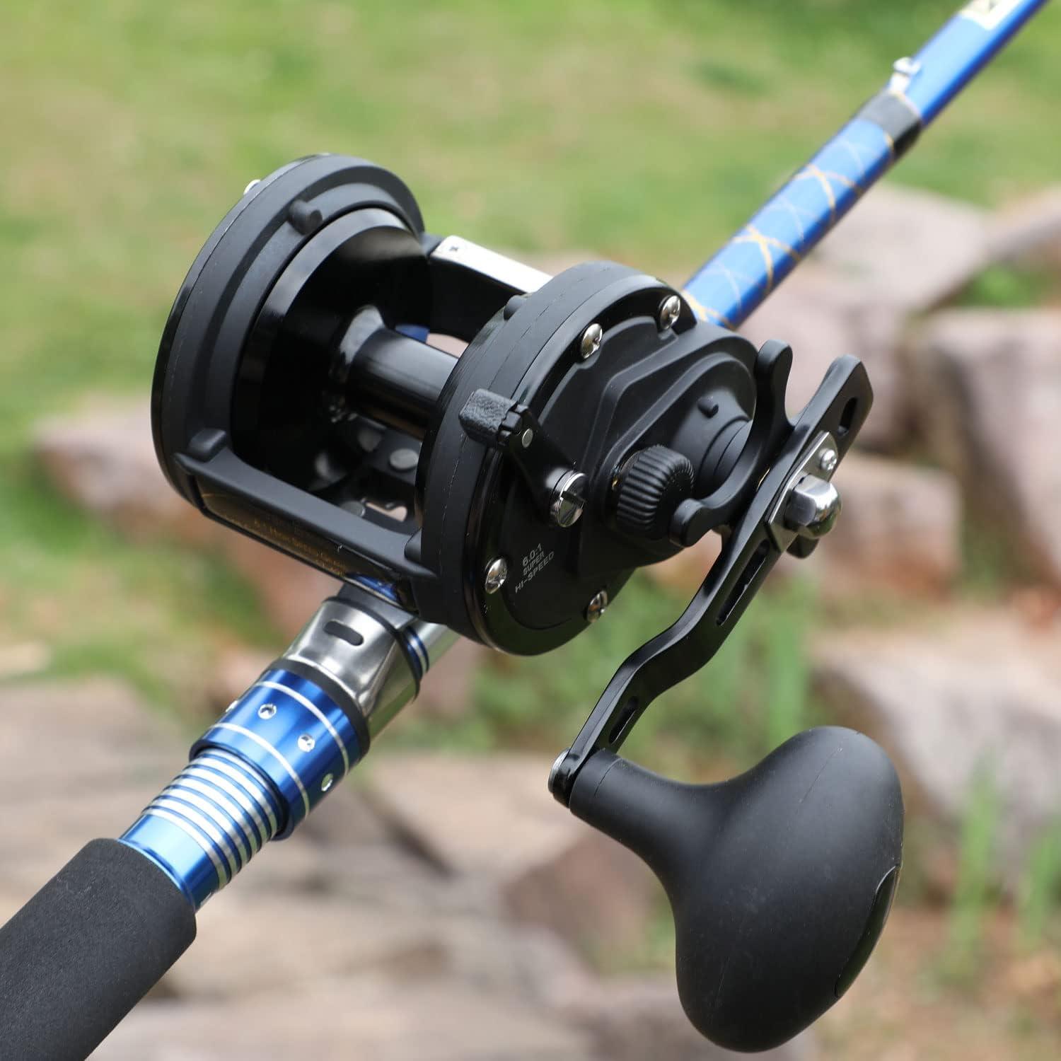 image:imageSougayilang Conventional Reel Trolling Fishing Reel Powerful Drag Fishing Reel for Saltwater Big GameBlack30