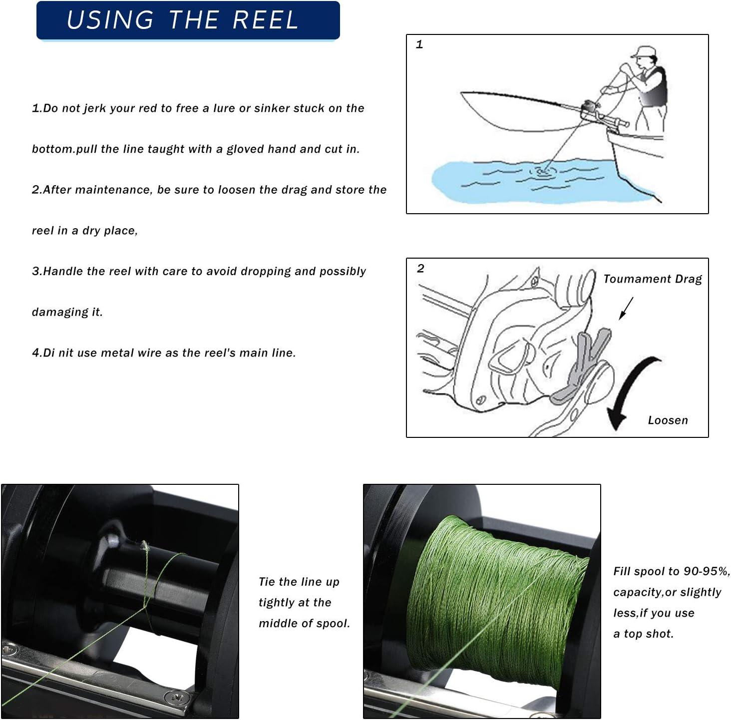 image:imageSougayilang Conventional Reel Trolling Fishing Reel Powerful Drag Fishing Reel for Saltwater Big GameBlack30