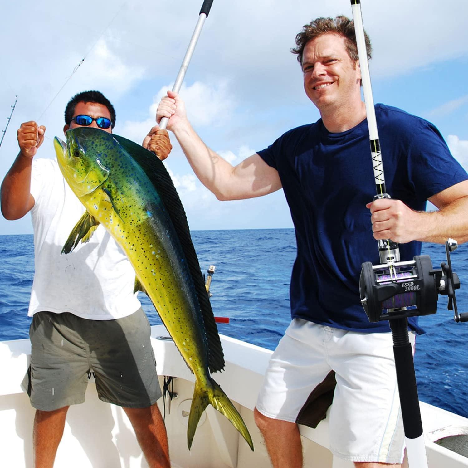 image:imageSougayilang Conventional Reel and Fiberglass Fishing Rod Combo Medium Heavy for Catfish Angling7FT3000