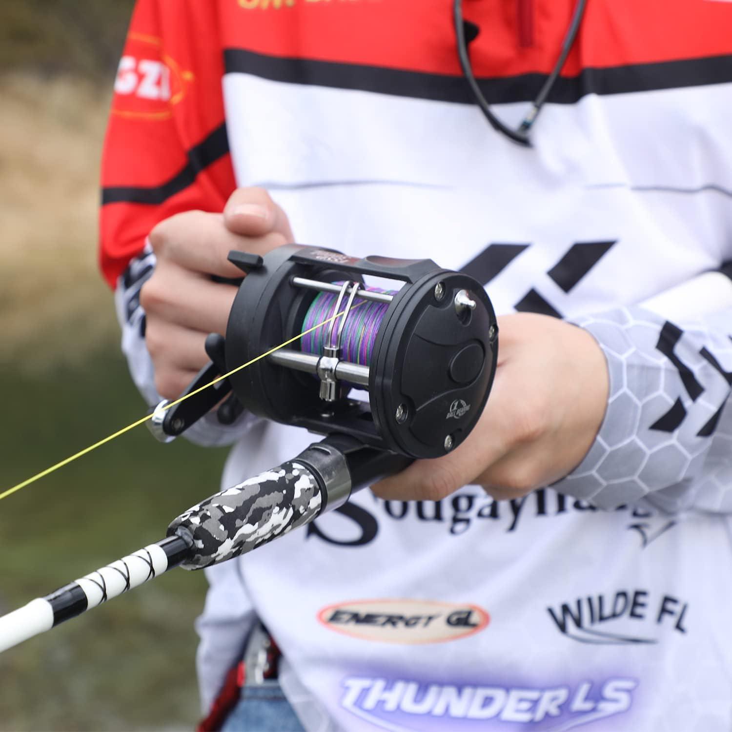 image:imageSougayilang Conventional Reel and Fiberglass Fishing Rod Combo Medium Heavy for Catfish Angling7FT3000