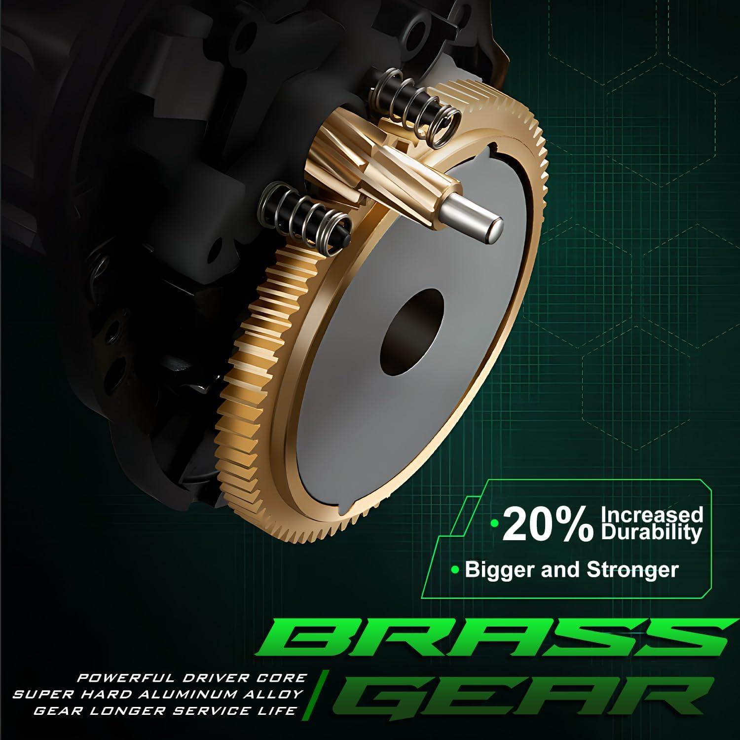 image:imageSougayilang Cool Low Profile Baitcaster Reel 300 Size 721 Gear Ratio 16lbs Max Drag Ultra Smooth for Catfish Musky BassGreenLXC300 Right Handed