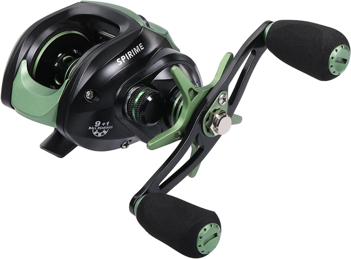 image:imageSougayilang Fishing Baitcasting Reel Baitcaster Fishing Reels with 91BBMagnetic Braking SystemBlackRight Handed