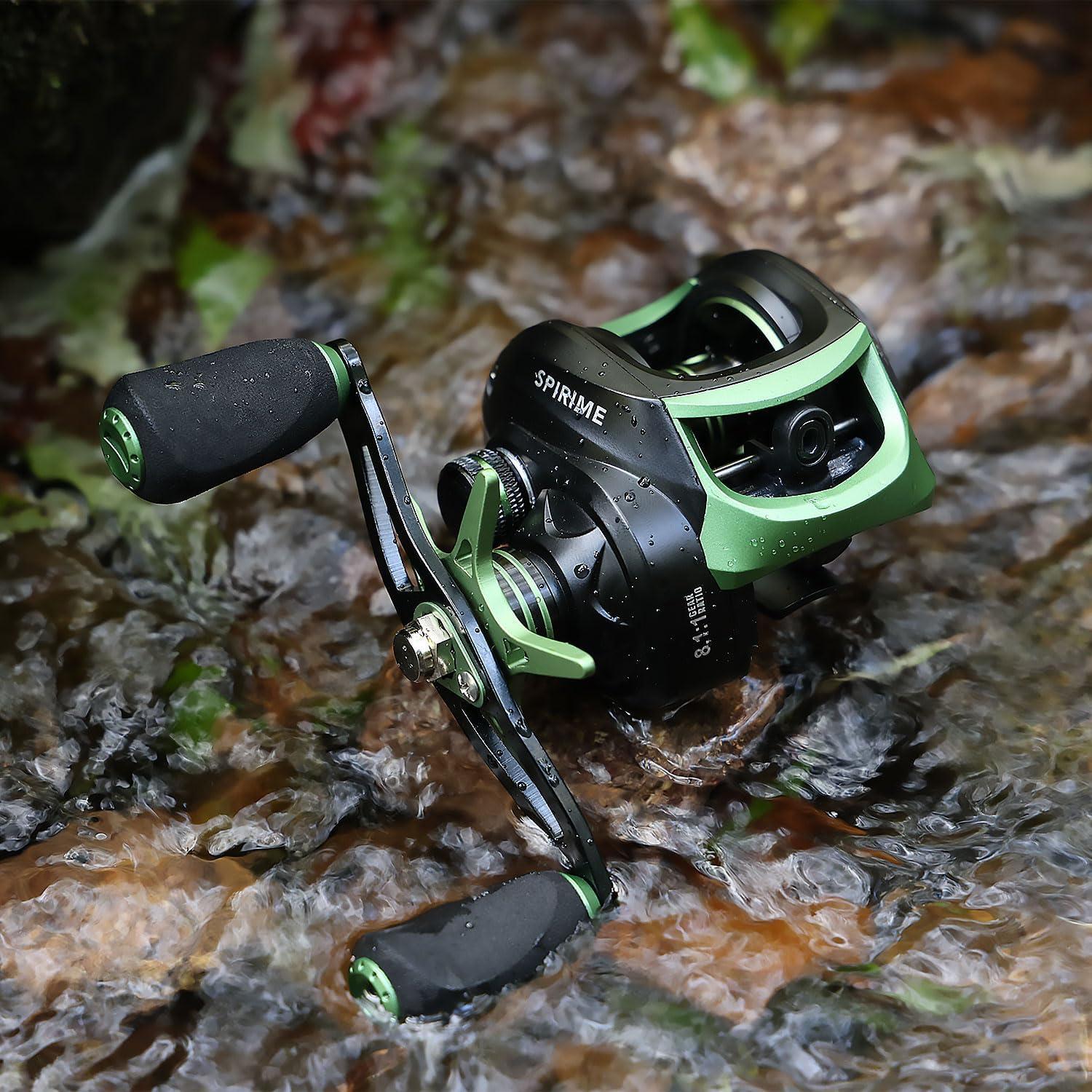 image:imageSougayilang Fishing Baitcasting Reel Baitcaster Fishing Reels with 91BBMagnetic Braking SystemBlackRight Handed