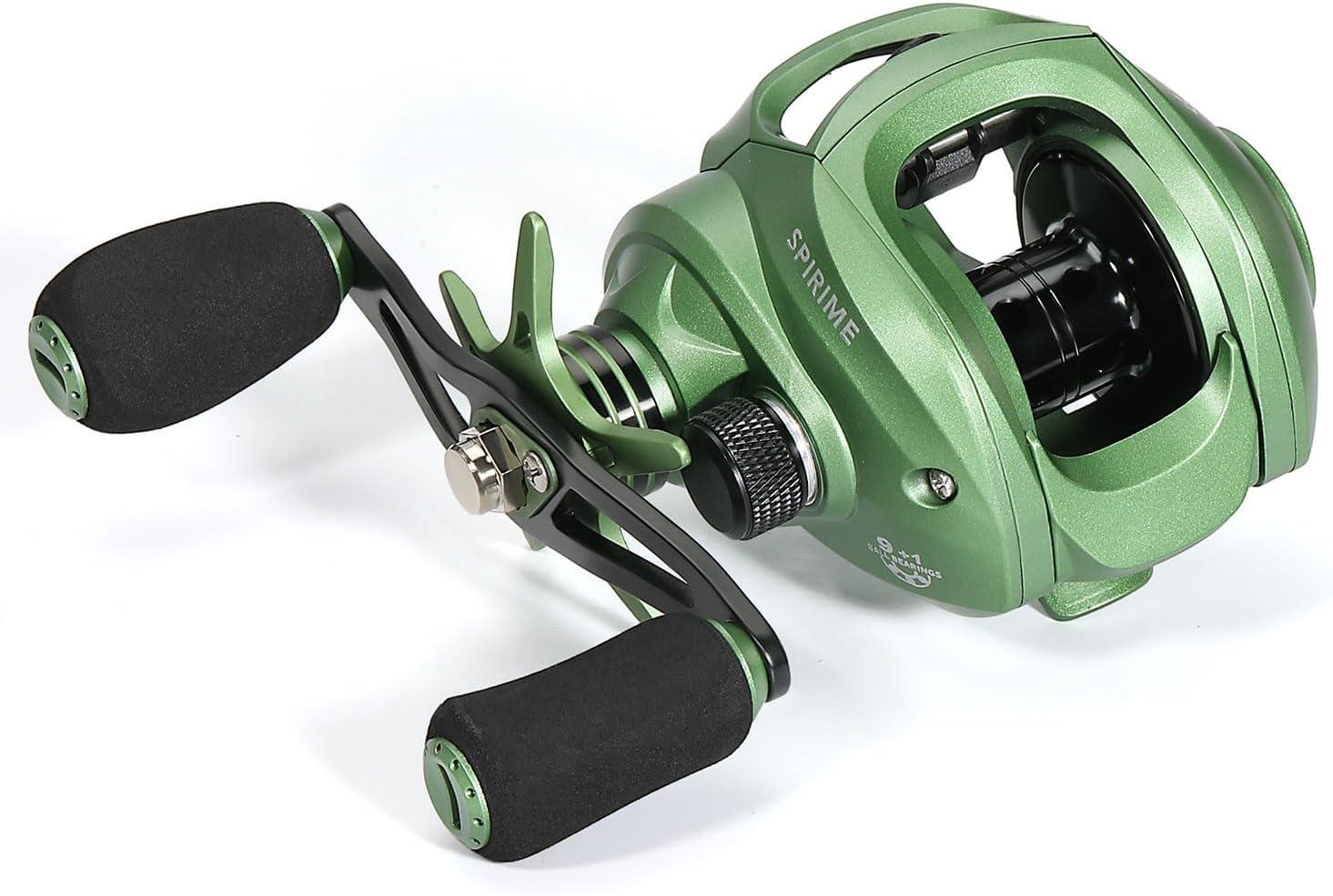 image:imageSougayilang Fishing Baitcasting Reel Baitcaster Fishing Reels with 91BBMagnetic Braking SystemGreenLeft Handed