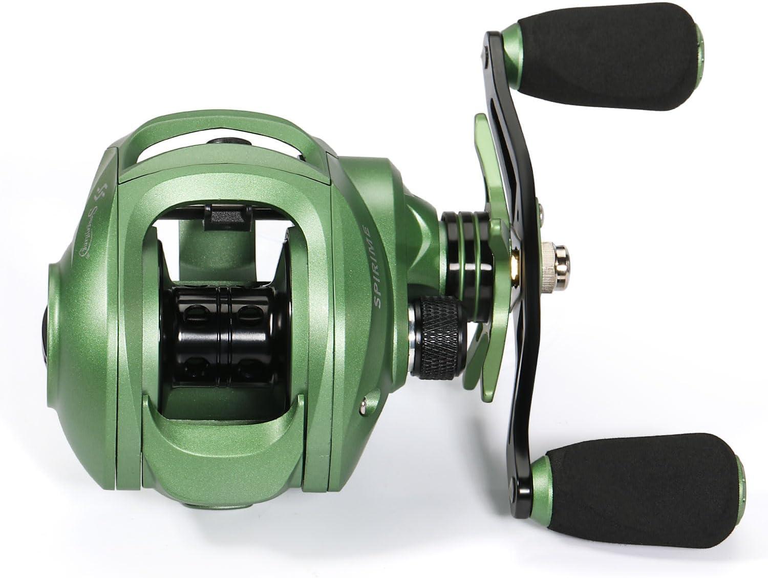 image:imageSougayilang Fishing Baitcasting Reel Baitcaster Fishing Reels with 91BBMagnetic Braking SystemGreenRight Handed