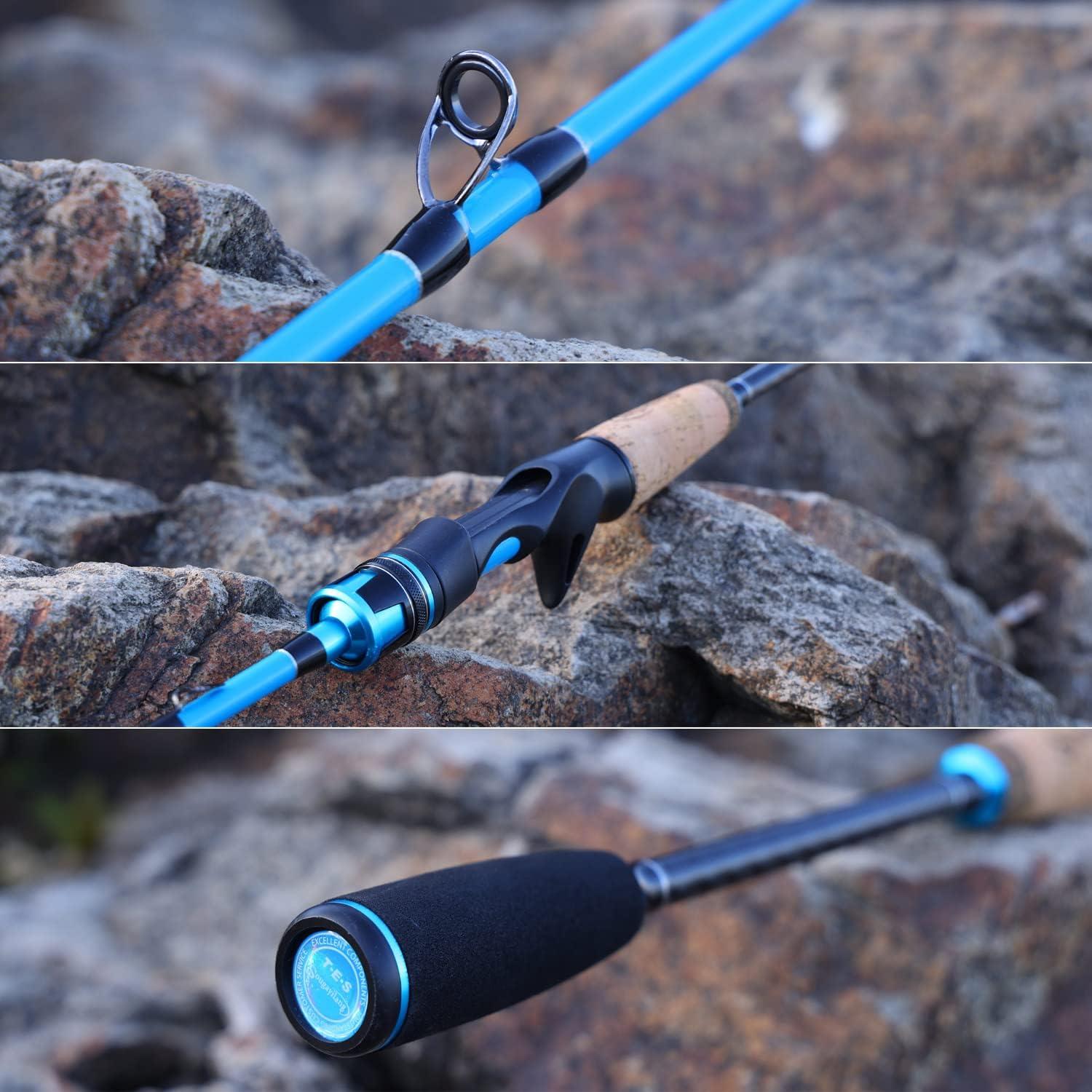 image:imageSougayilang Fishing Pole 2PC Fishing Rod with EVA Cork Handle GripBlue