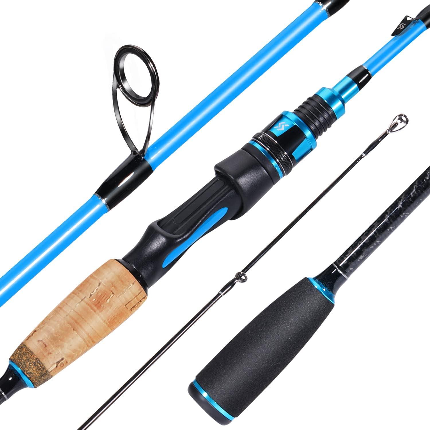 image:imageSougayilang Fishing Pole 2PC Fishing Rod with EVA Cork Handle GripBlue