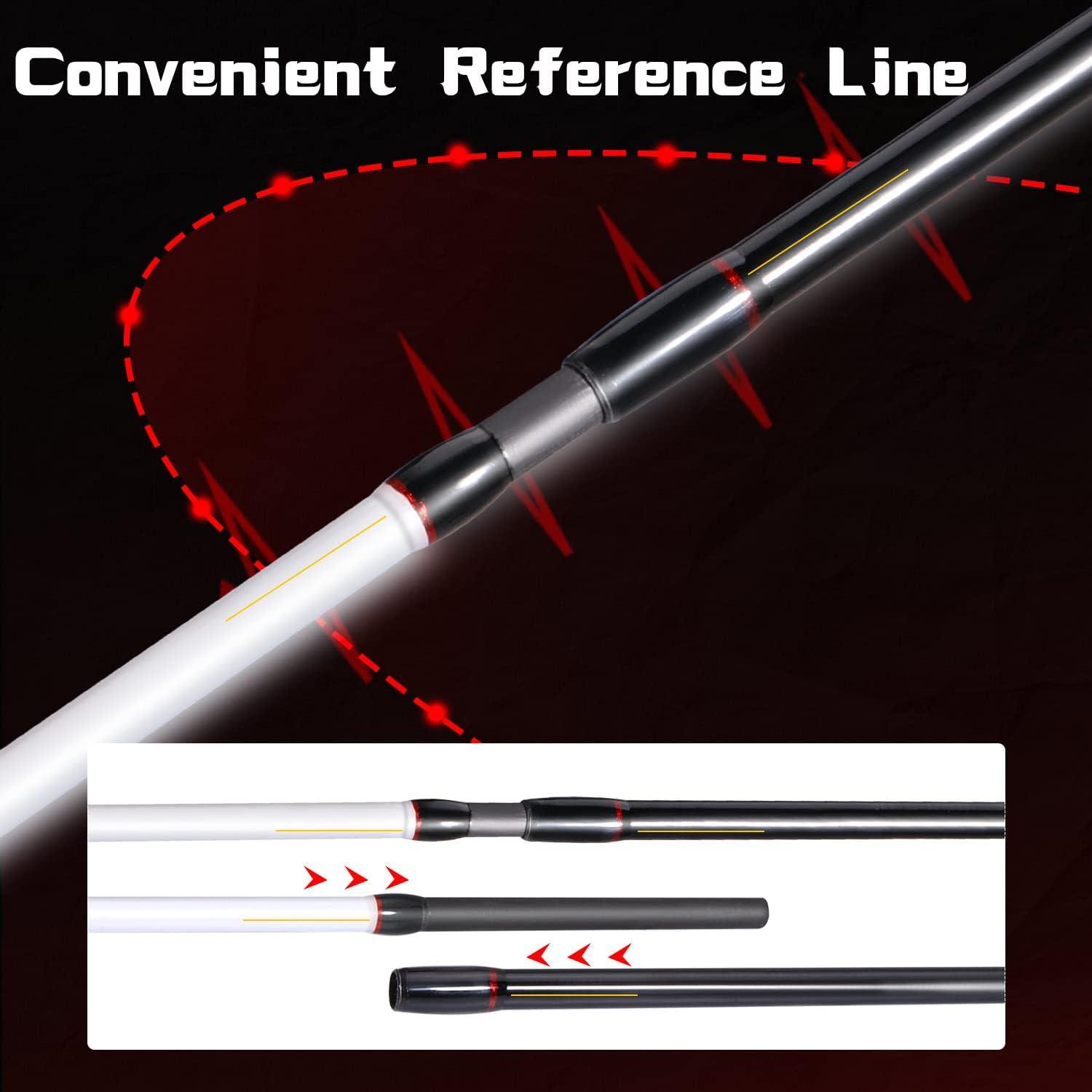 image:imageSougayilang Fishing Pole 2PC Fishing Rod with EVA Cork Handle GripPearl White