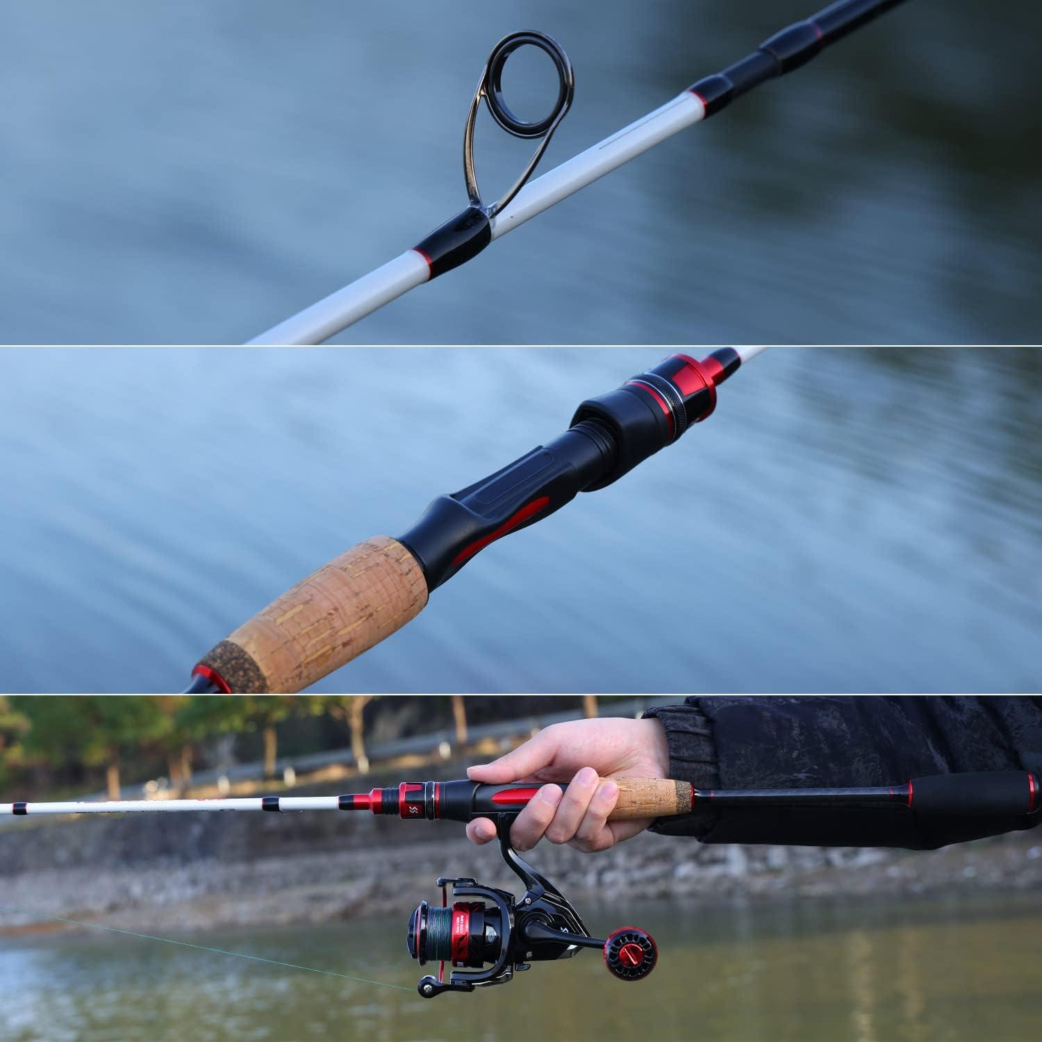 image:imageSougayilang Fishing Pole 2PC Fishing Rod with EVA Cork Handle GripPearl White