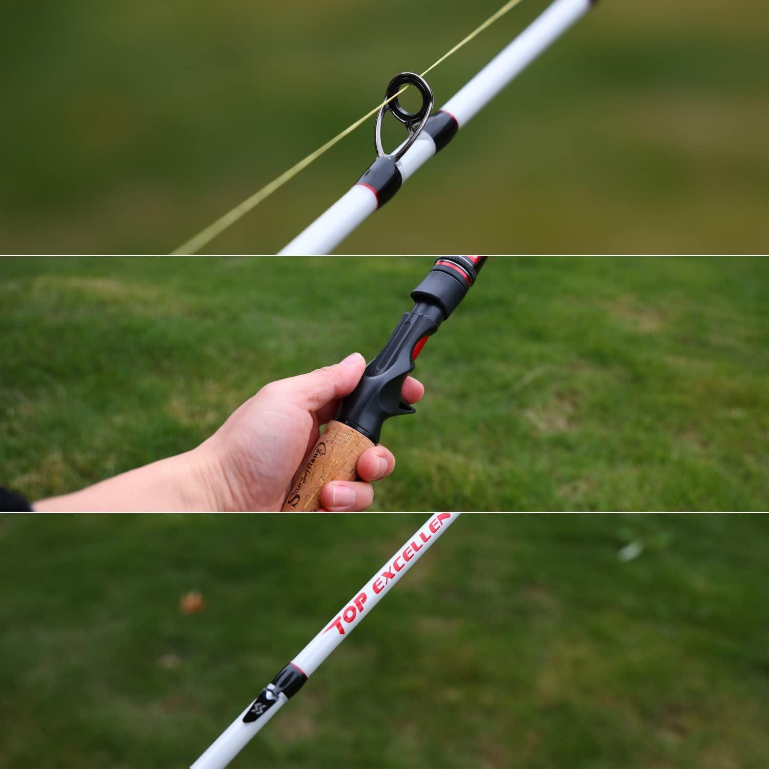 image:imageSougayilang Fishing Pole 2PC Fishing Rod with EVA Cork Handle GripPearl White
