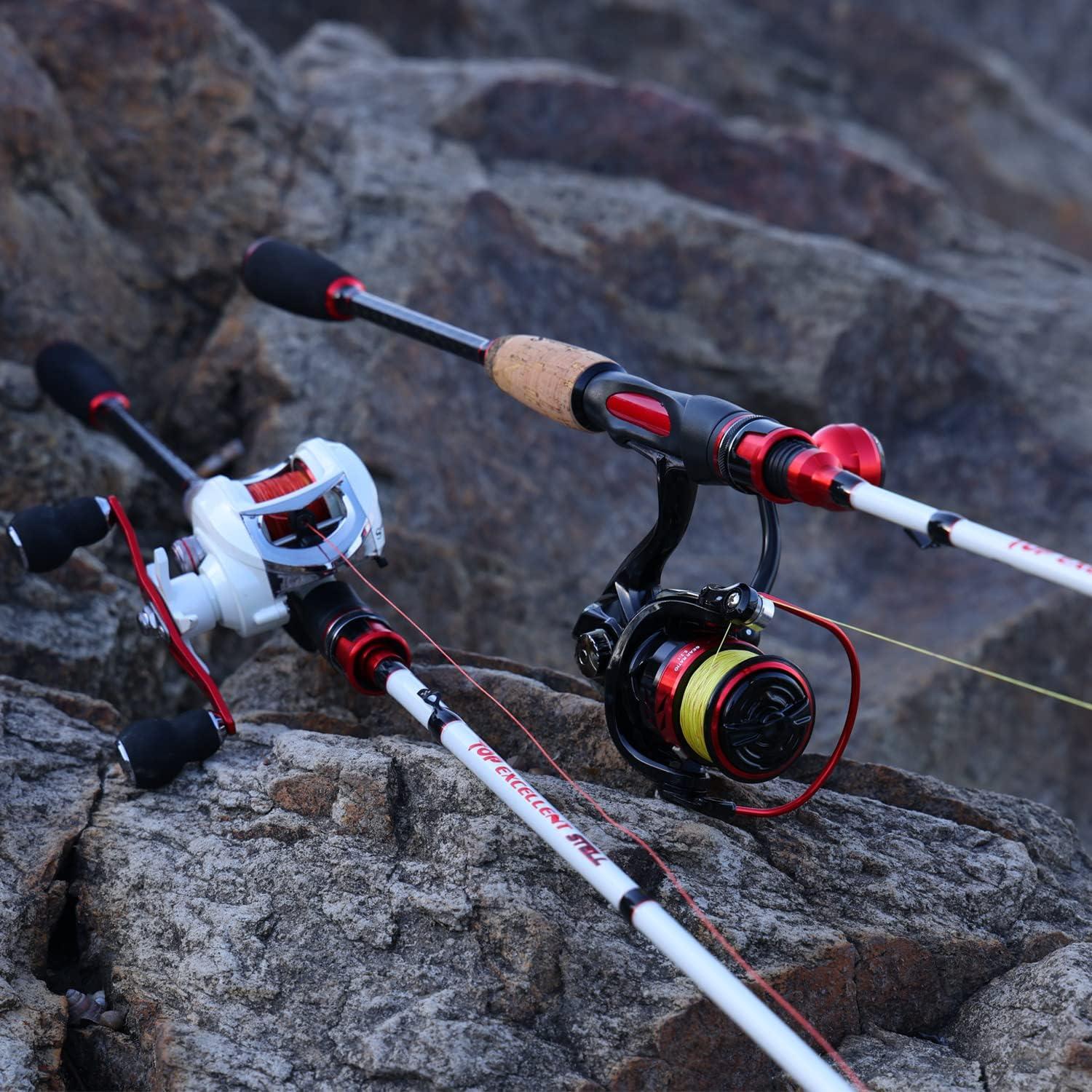 image:imageSougayilang Fishing Pole 2PC Fishing Rod with EVA Cork Handle GripPearl White