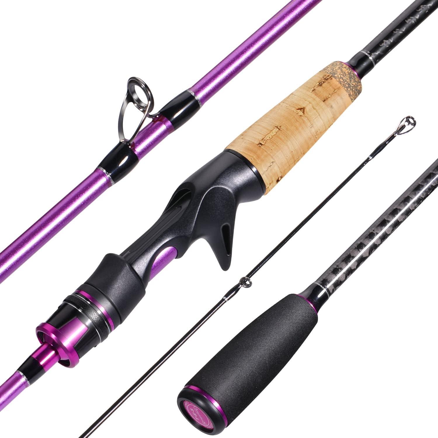 image:imageSougayilang Fishing Pole 2PC Fishing Rod with EVA Cork Handle GripPurple