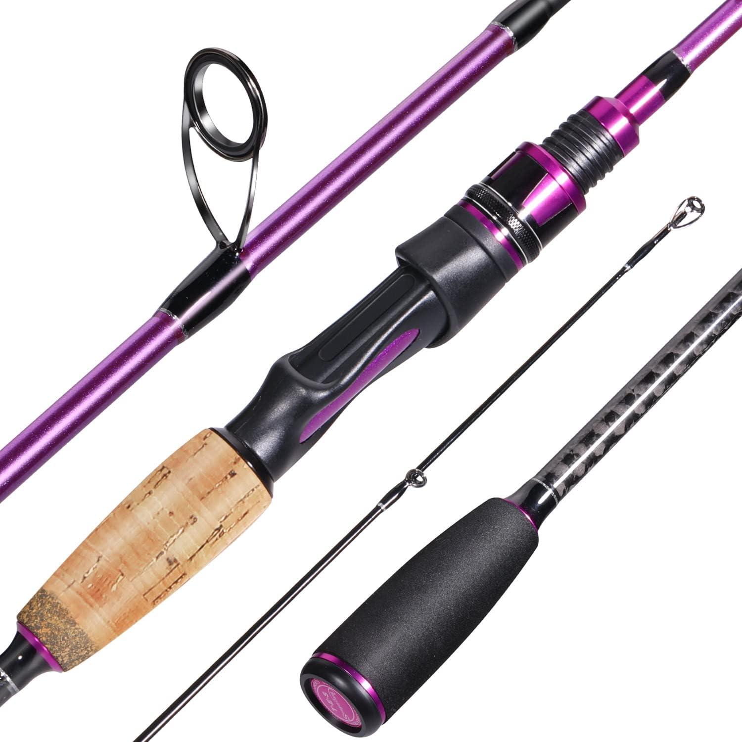 image:imageSougayilang Fishing Pole 2PC Fishing Rod with EVA Cork Handle GripPurple