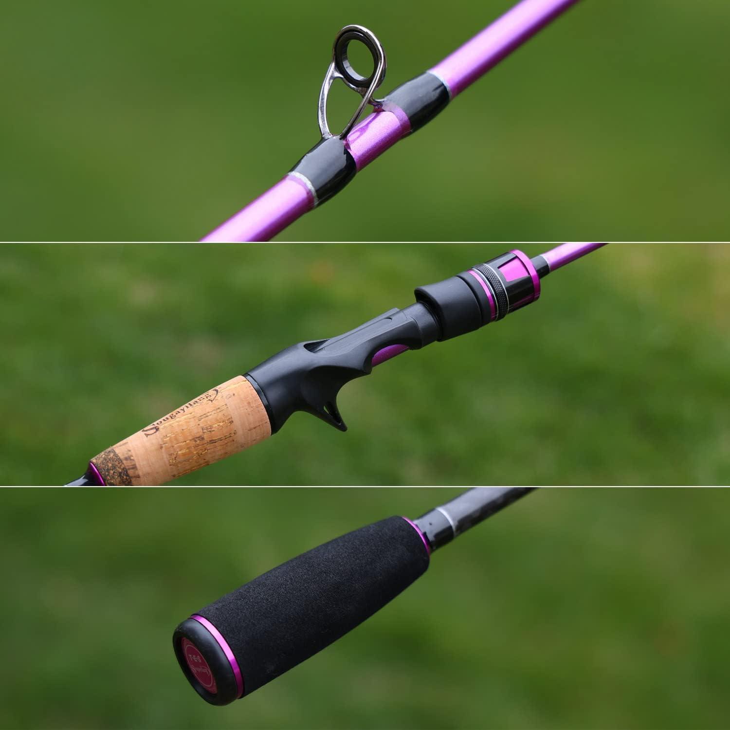 image:imageSougayilang Fishing Pole 2PC Fishing Rod with EVA Cork Handle GripPurple