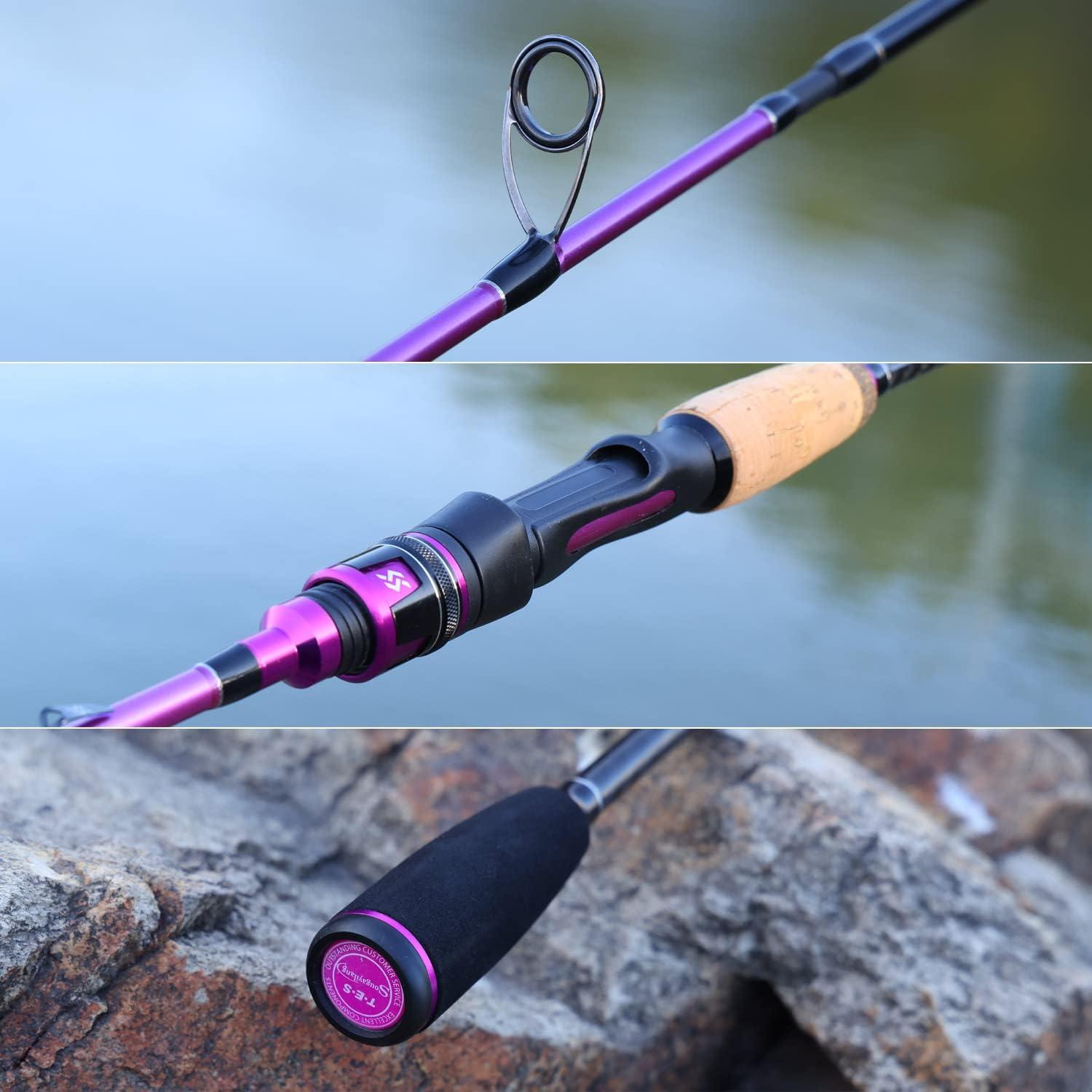image:imageSougayilang Fishing Pole 2PC Fishing Rod with EVA Cork Handle GripPurple