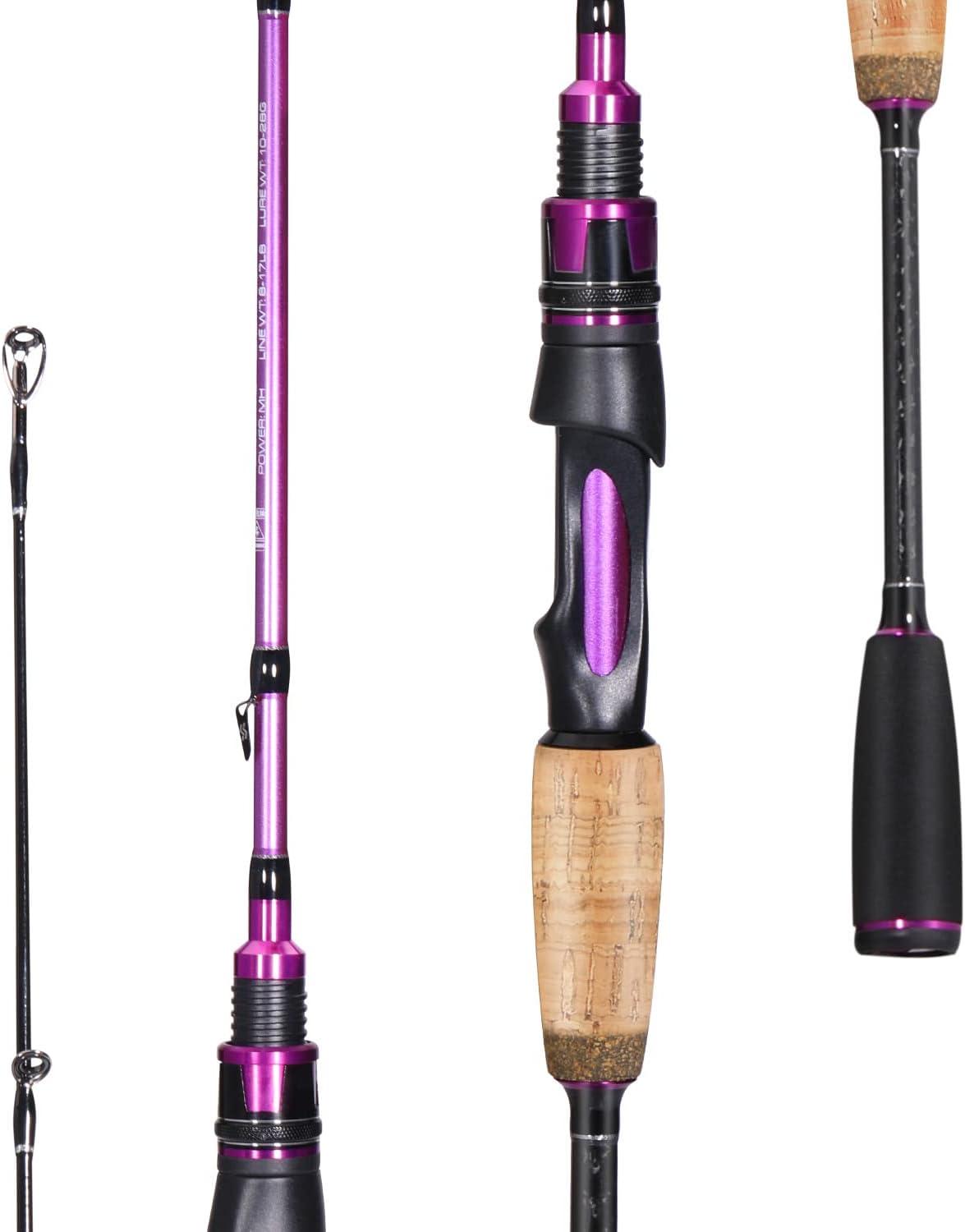image:imageSougayilang Fishing Pole 2PC Fishing Rod with EVA Cork Handle GripPurple