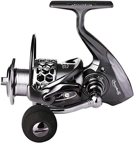 image:imageSougayilang Fishing Reel 131BB Light Weight Ultra Smooth Aluminum Spinning Fishing Reel with Free Spare Graphite SpoolXY2000