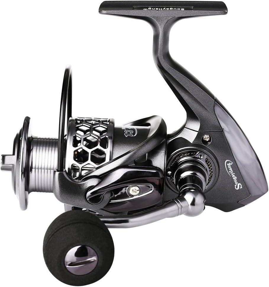 image:imageSougayilang Fishing Reel 131BB Light Weight Ultra Smooth Aluminum Spinning Fishing Reel with Free Spare Graphite SpoolXY3000