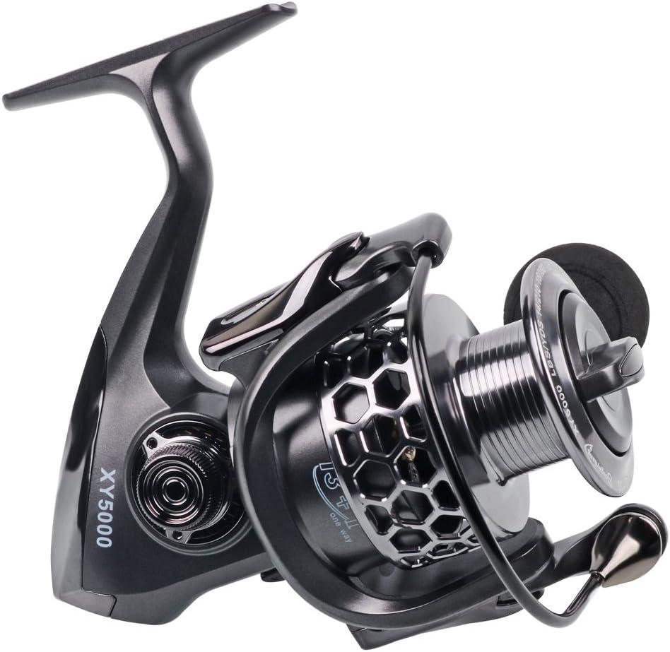 image:imageSougayilang Fishing Reel 131BB Light Weight Ultra Smooth Aluminum Spinning Fishing Reel with Free Spare Graphite SpoolXY4000