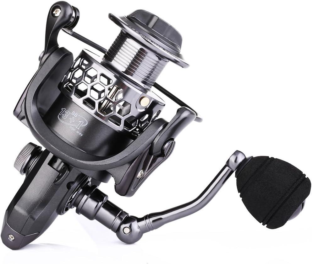 image:imageSougayilang Fishing Reel 131BB Light Weight Ultra Smooth Aluminum Spinning Fishing Reel with Free Spare Graphite SpoolXY5000