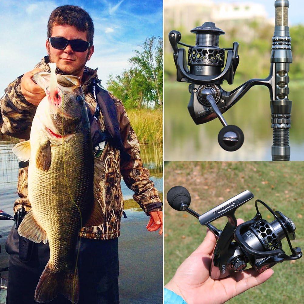 image:imageSougayilang Fishing Reel 131BB Light Weight Ultra Smooth Aluminum Spinning Fishing Reel with Free Spare Graphite SpoolXY5000