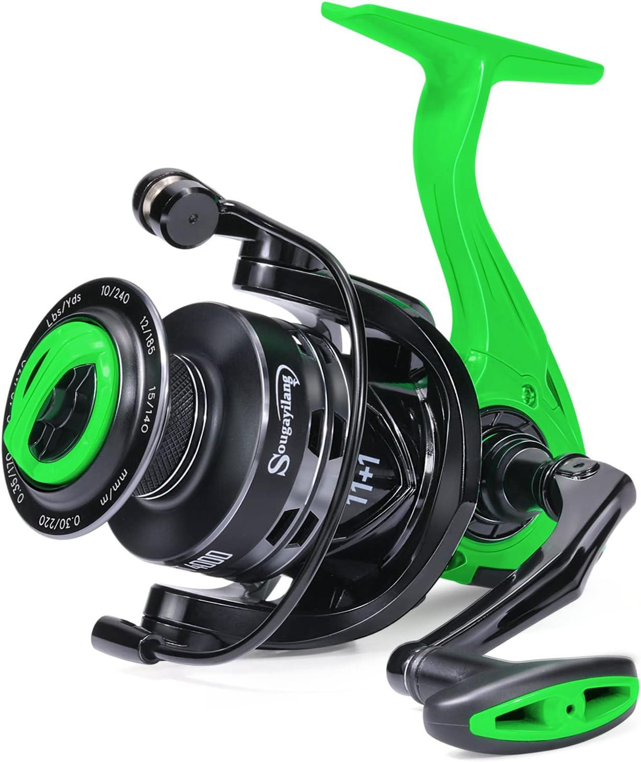 image:imageSougayilang Fishing Reel 521 High Speed Spinning Reel Lightweight 111BB Ultra Smooth for Saltwater or Freshwater10006000 SeriesGT1000