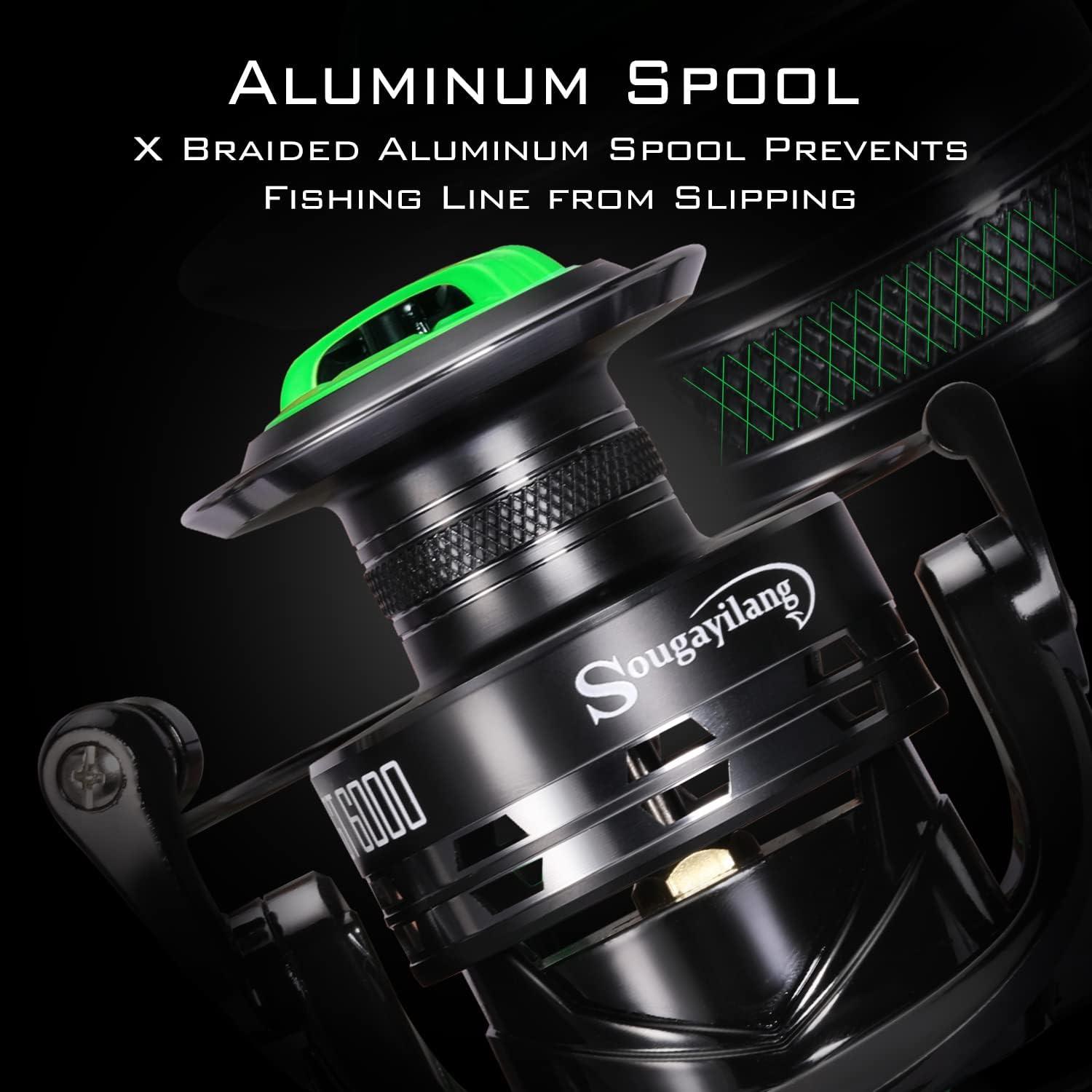 image:imageSougayilang Fishing Reel 521 High Speed Spinning Reel Lightweight 111BB Ultra Smooth for Saltwater or Freshwater10006000 SeriesGT3000
