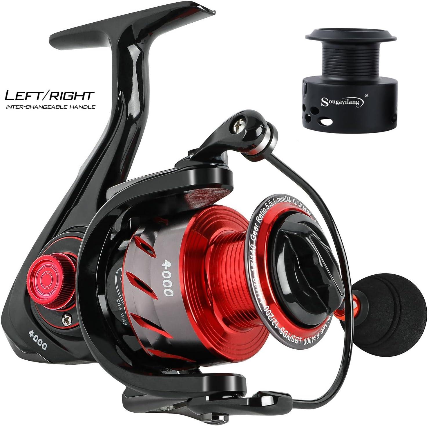 image:imageSougayilang Fishing Reel Ultra Smooth Powerful131BB Spinning ReelLightweight Graphite Frame CNC Aluminum Spool for Freshwaterred